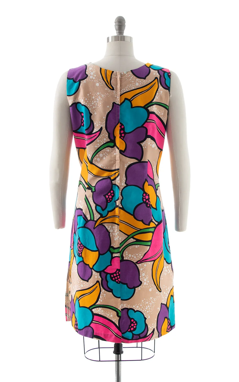 1960s Oversized Floral Shift Dress | medium