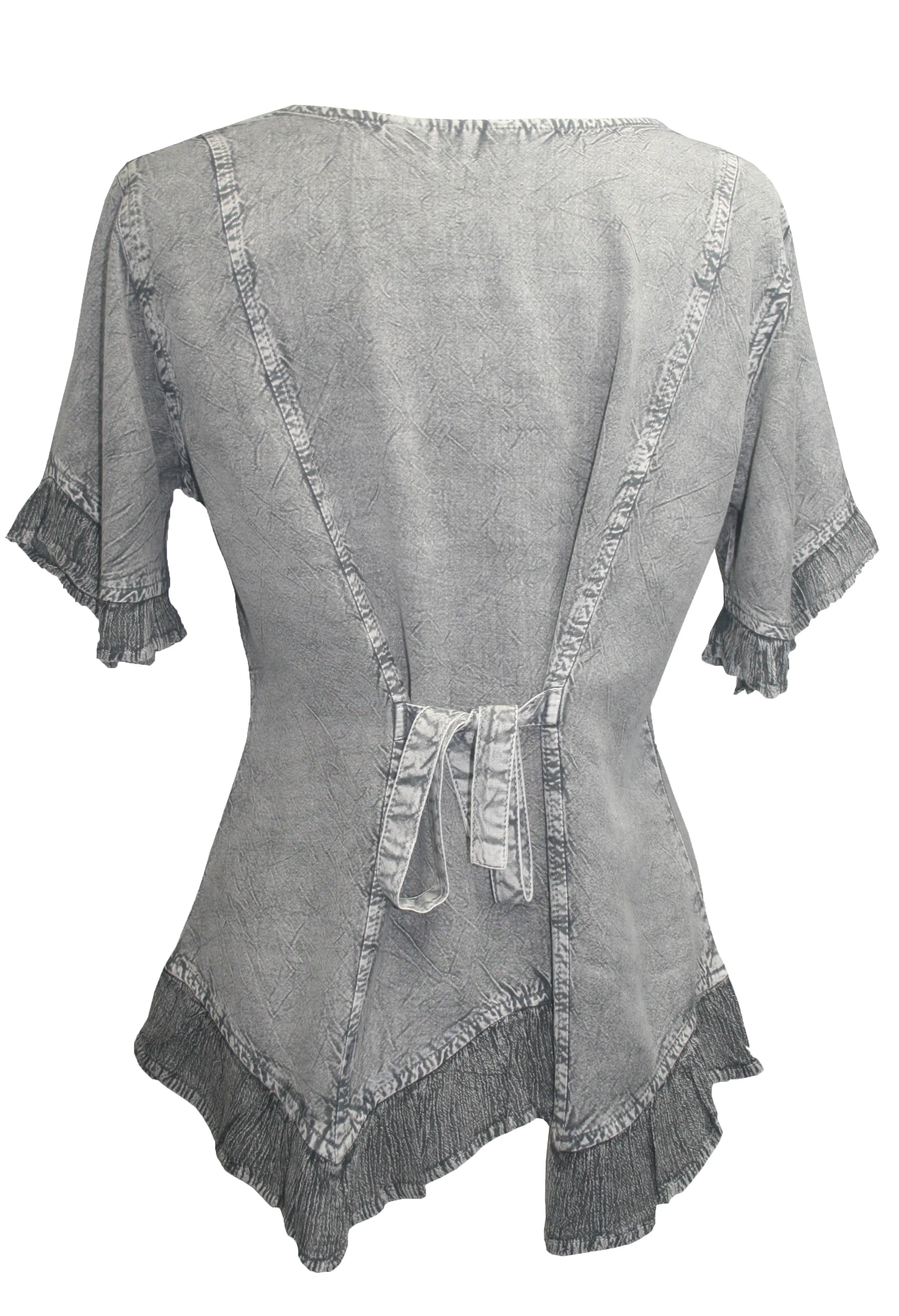 305 B Medieval Bohemian Embroidered Bottom Shirt Blouse