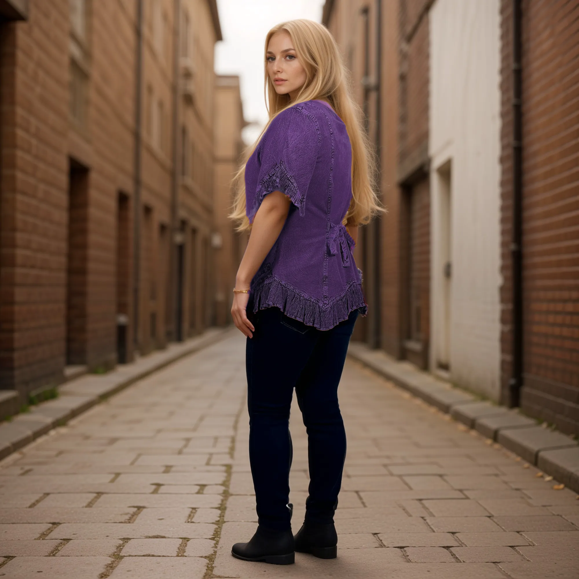 305 B Medieval Bohemian Embroidered Bottom Shirt Blouse