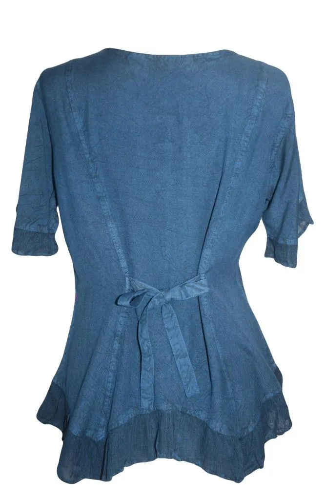 305 B Medieval Bohemian Embroidered Bottom Shirt Blouse