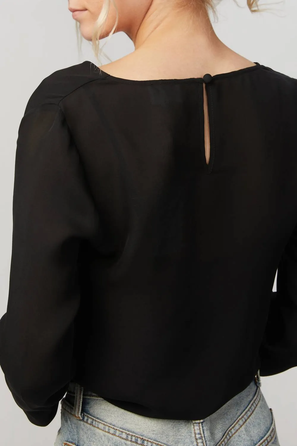 AGNES LACE-PANELED SILK BLOUSE