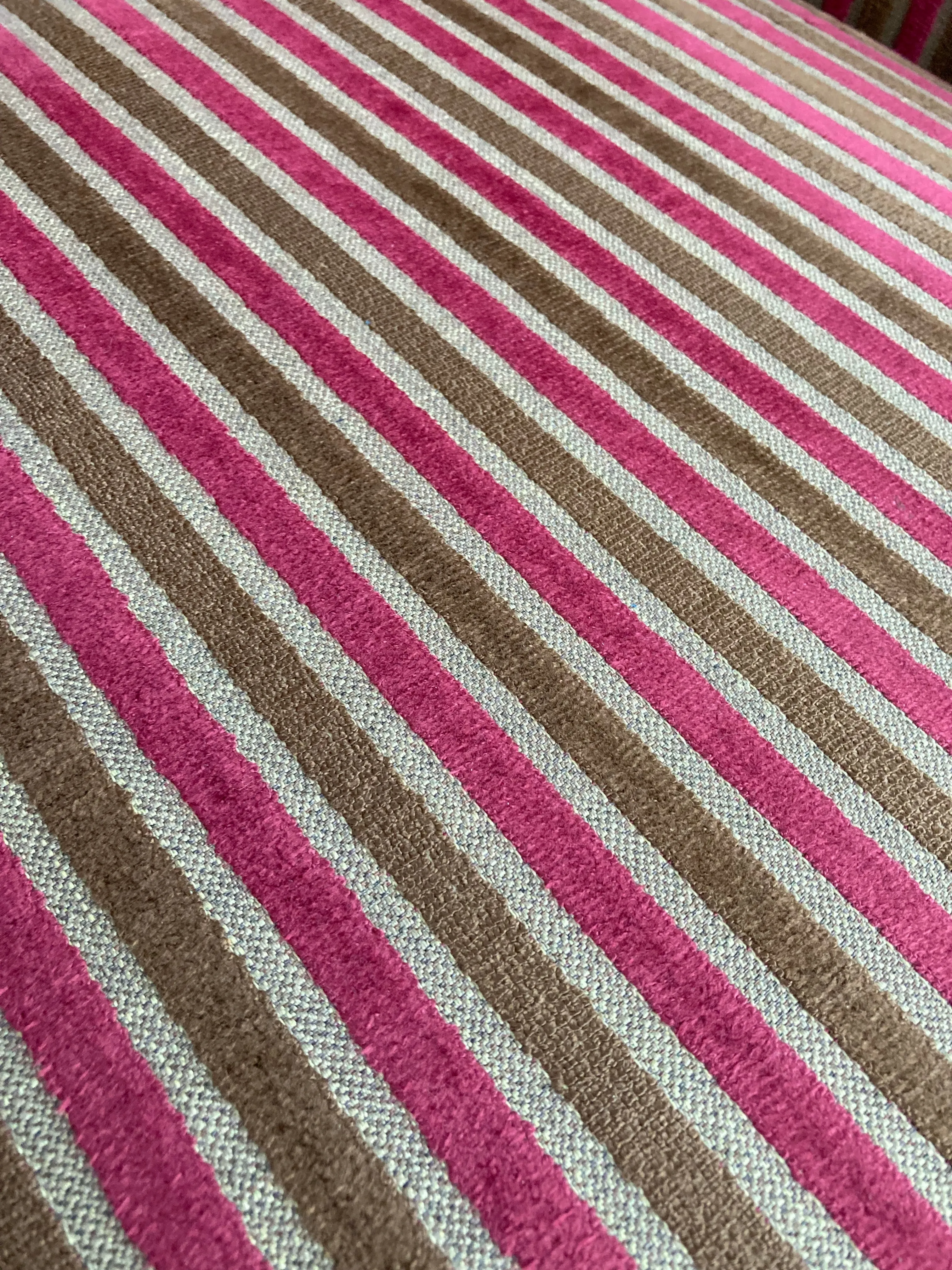 Alstons Courtney Accent chair in cranberry pinstripe