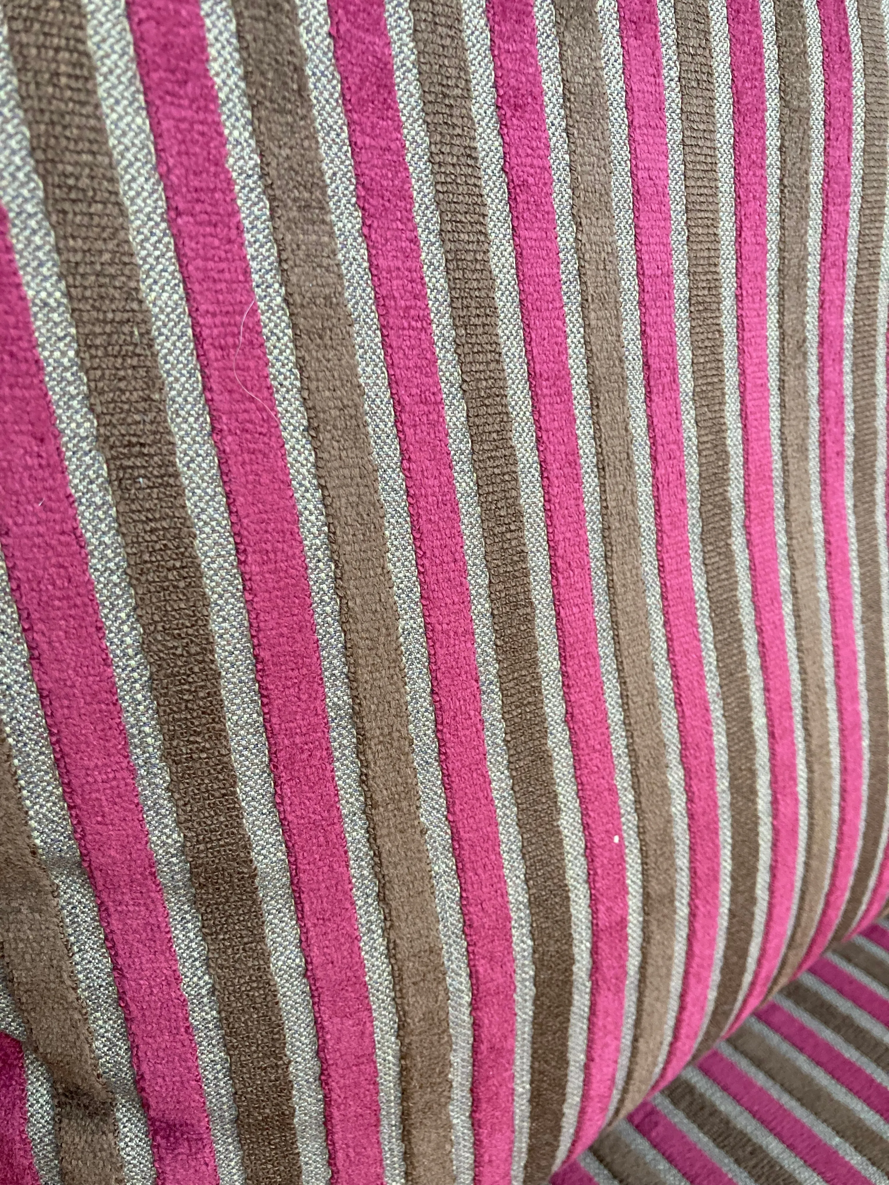 Alstons Courtney Accent chair in cranberry pinstripe