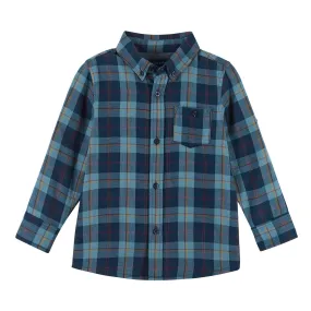 Andy & Evan - Boys Plaid Two-fer Buttondown Shirt
