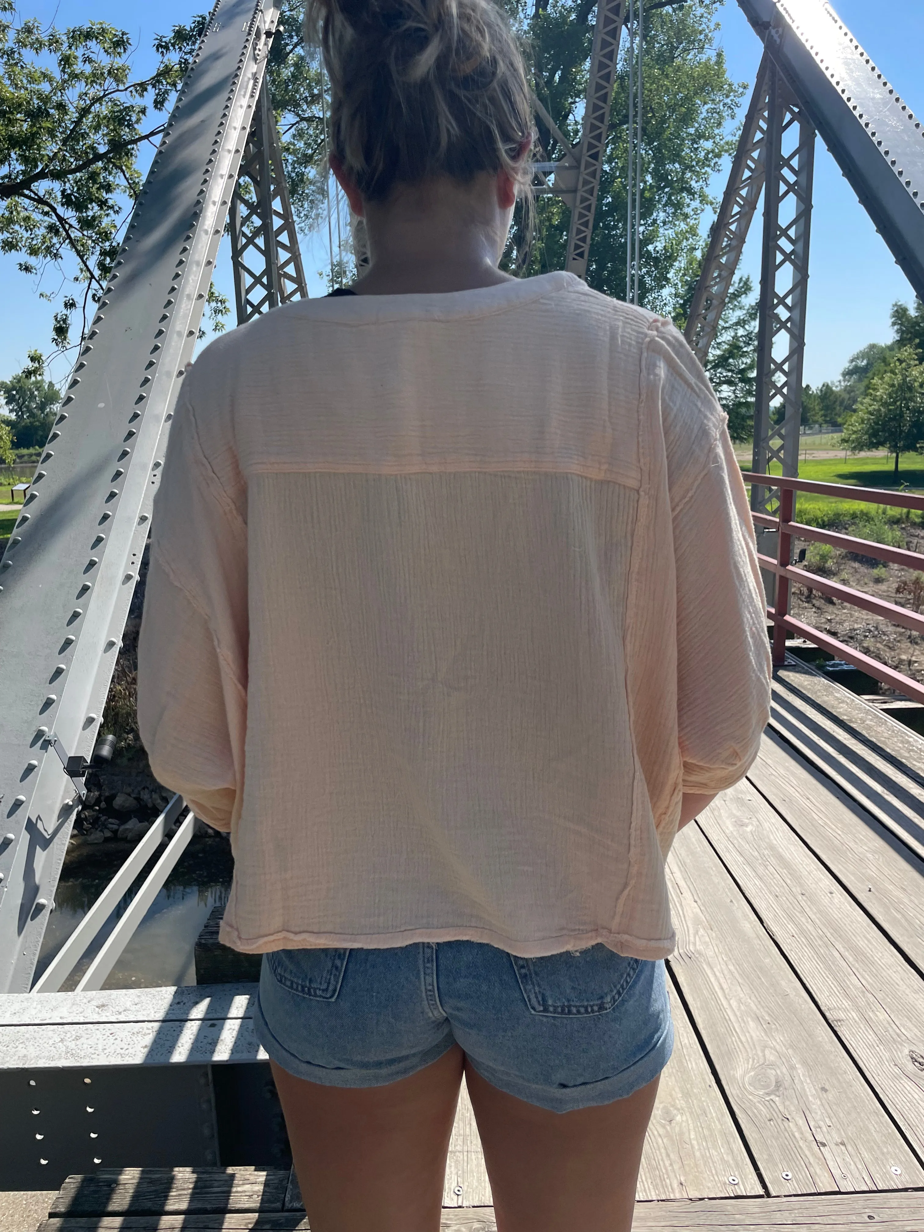 Apricot Button Down