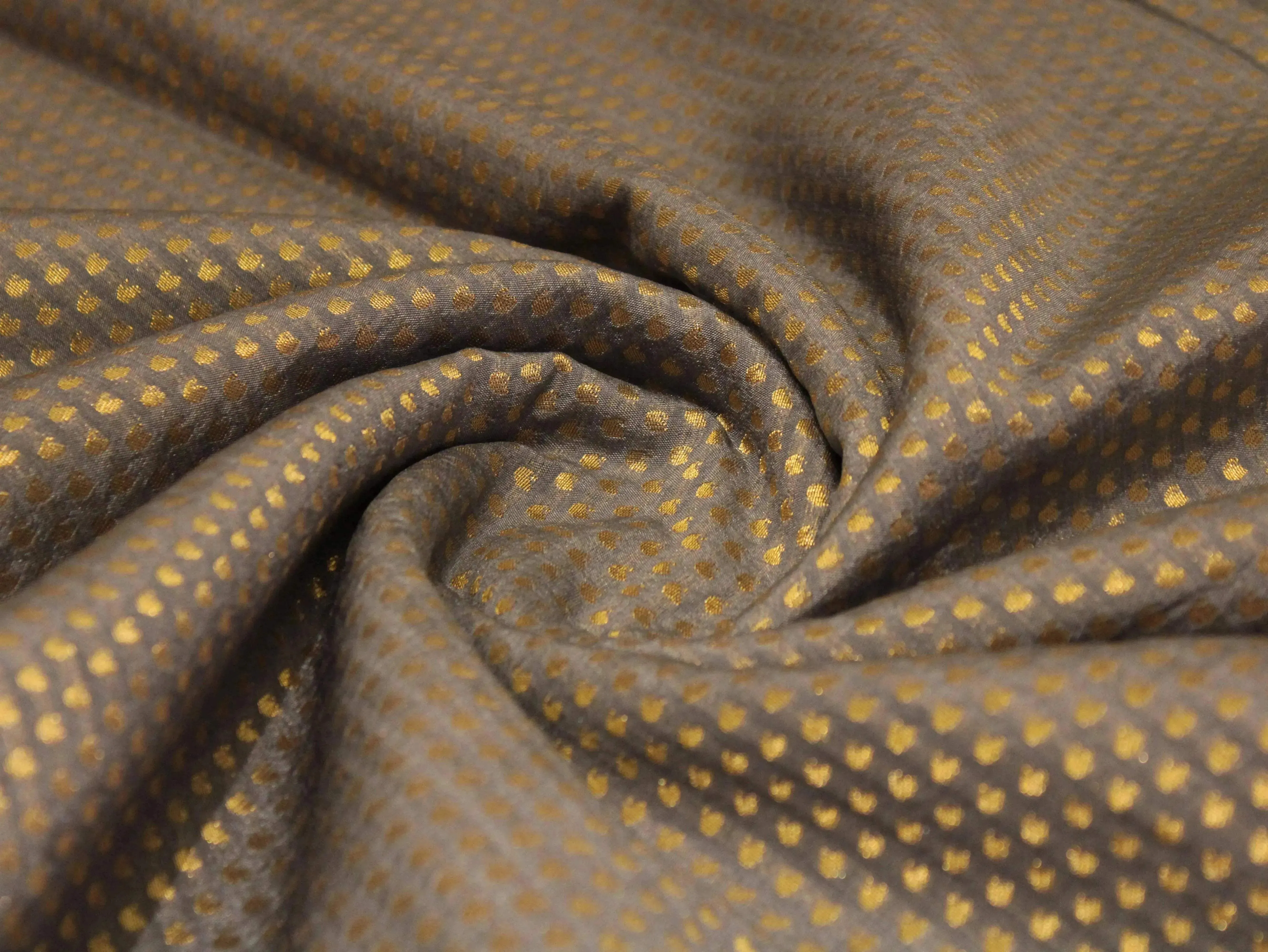 Banarasi Brocade Fabric - Grey