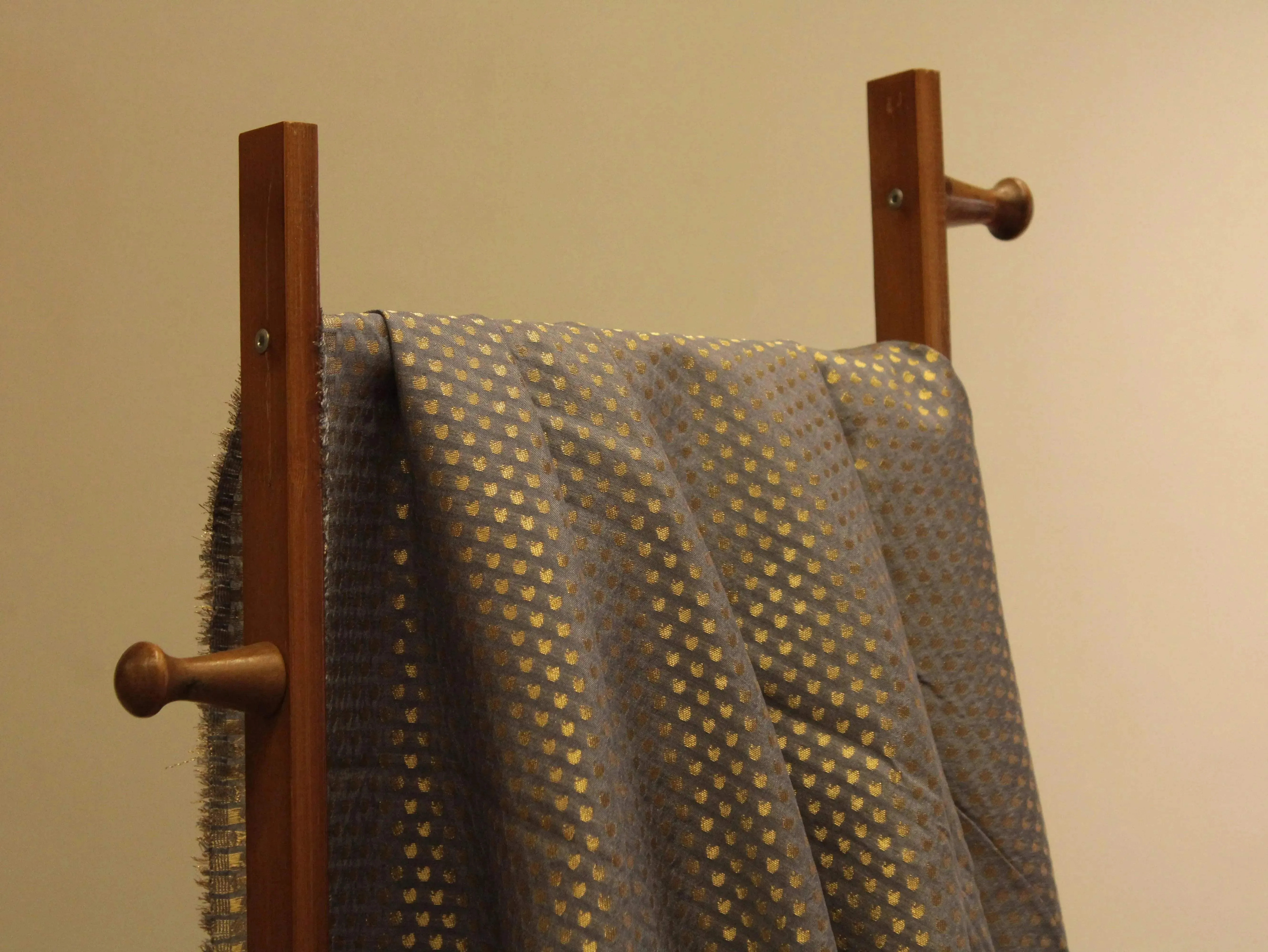Banarasi Brocade Fabric - Grey