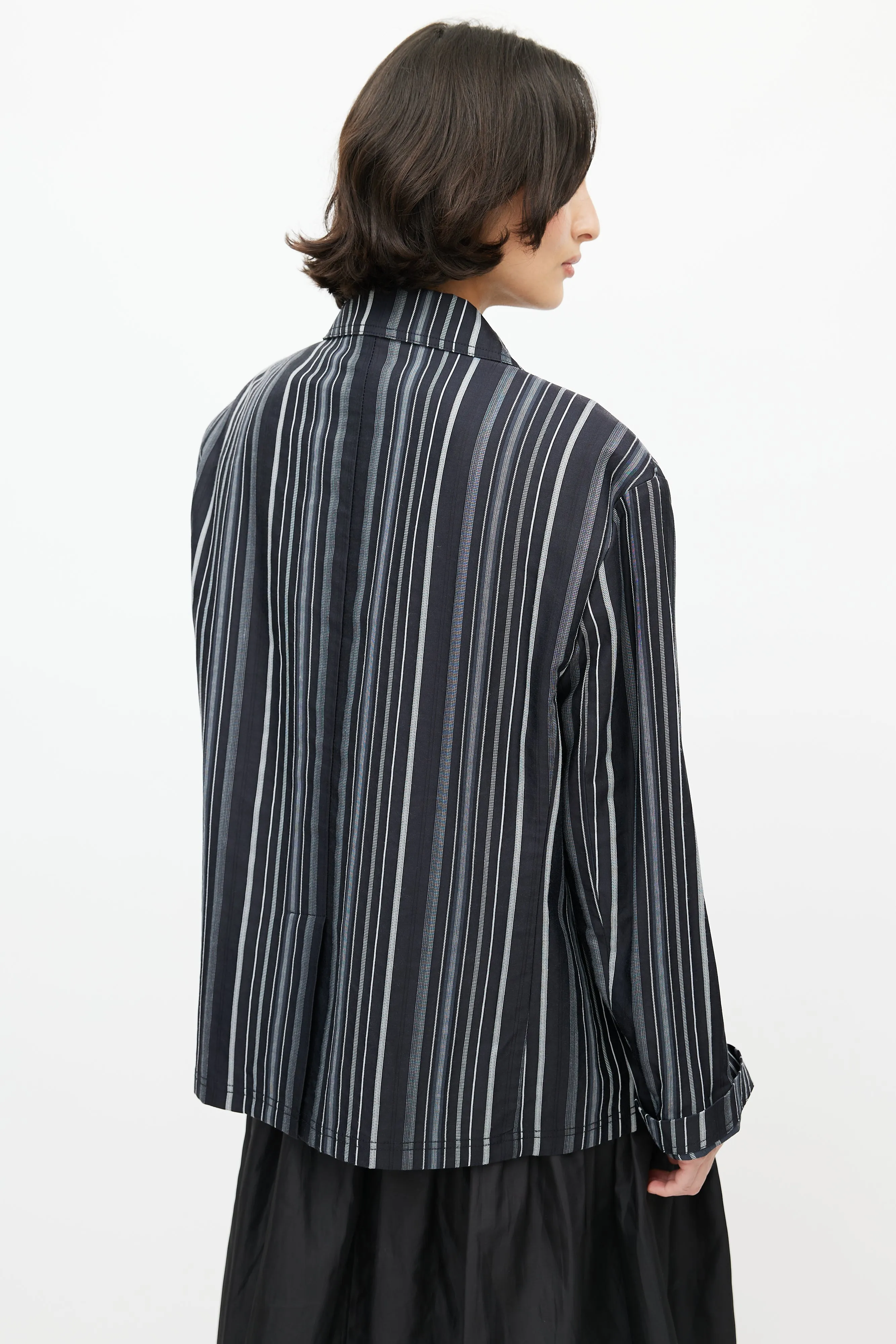 Black & White Pinstripe Blazer