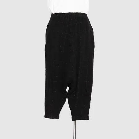 BLACK Comme des Garçons Drop Check Lurex Trousers (Black)