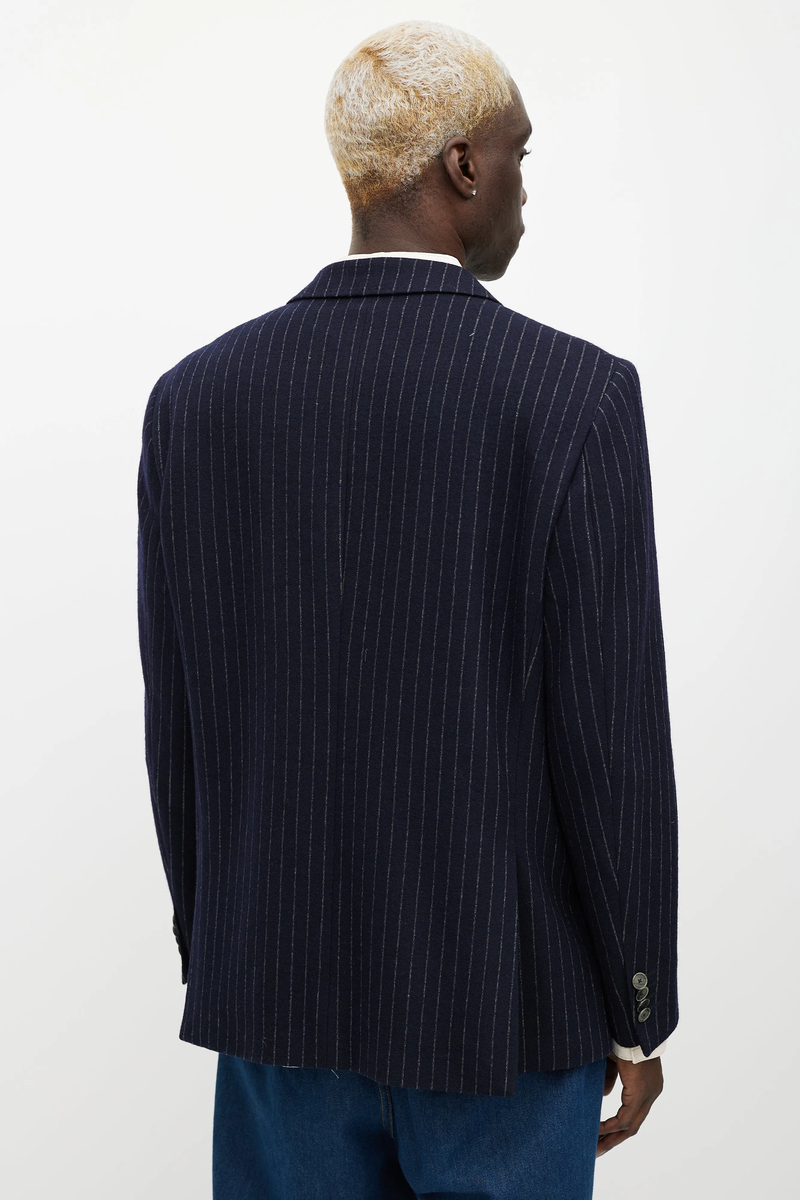Blue & White Pinstripe Blazer