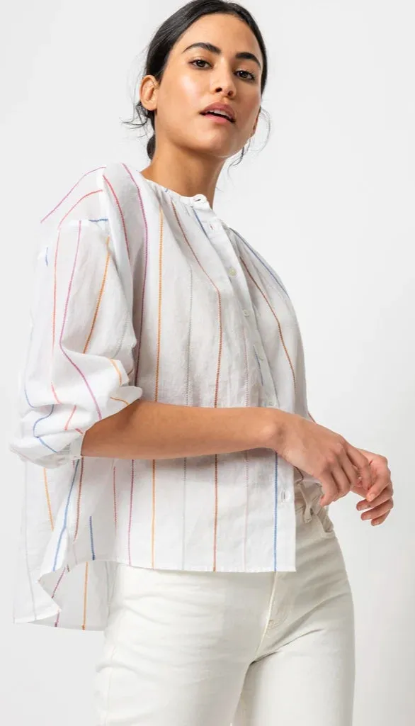 Bracelet Sleeve Shirred Blouse