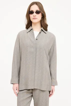 Brown Button Down Top
