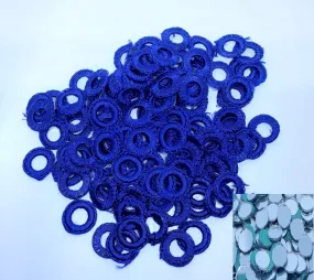 Crafteez Small Mirror Frames & Mirrors for Embroidery Works,Used in CHURIDHAR,Blouses,DHUPPATTA,SIZE-8mm Inner,1.7cm Outer,Color Dark Blue (Pack of 50 Pcs Frame& 50 Mirror)