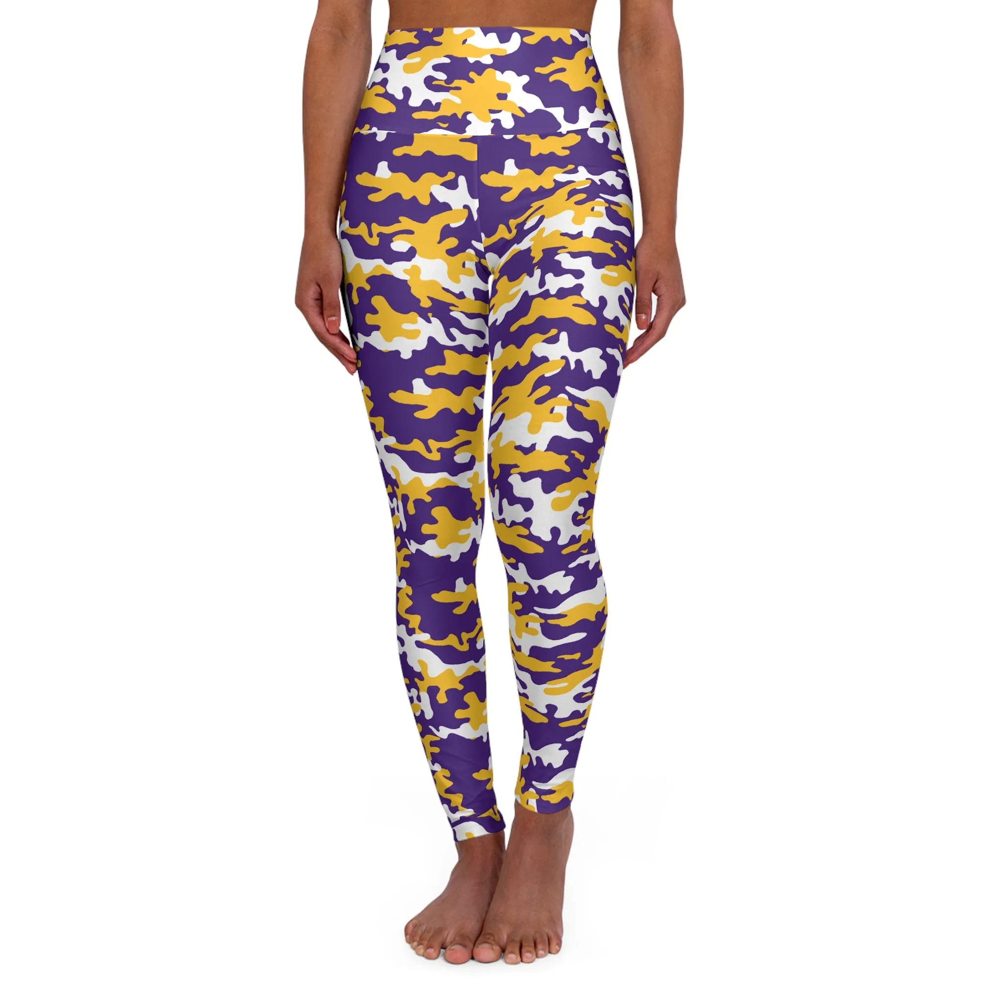 High Waisted Yoga Leggings - Camo