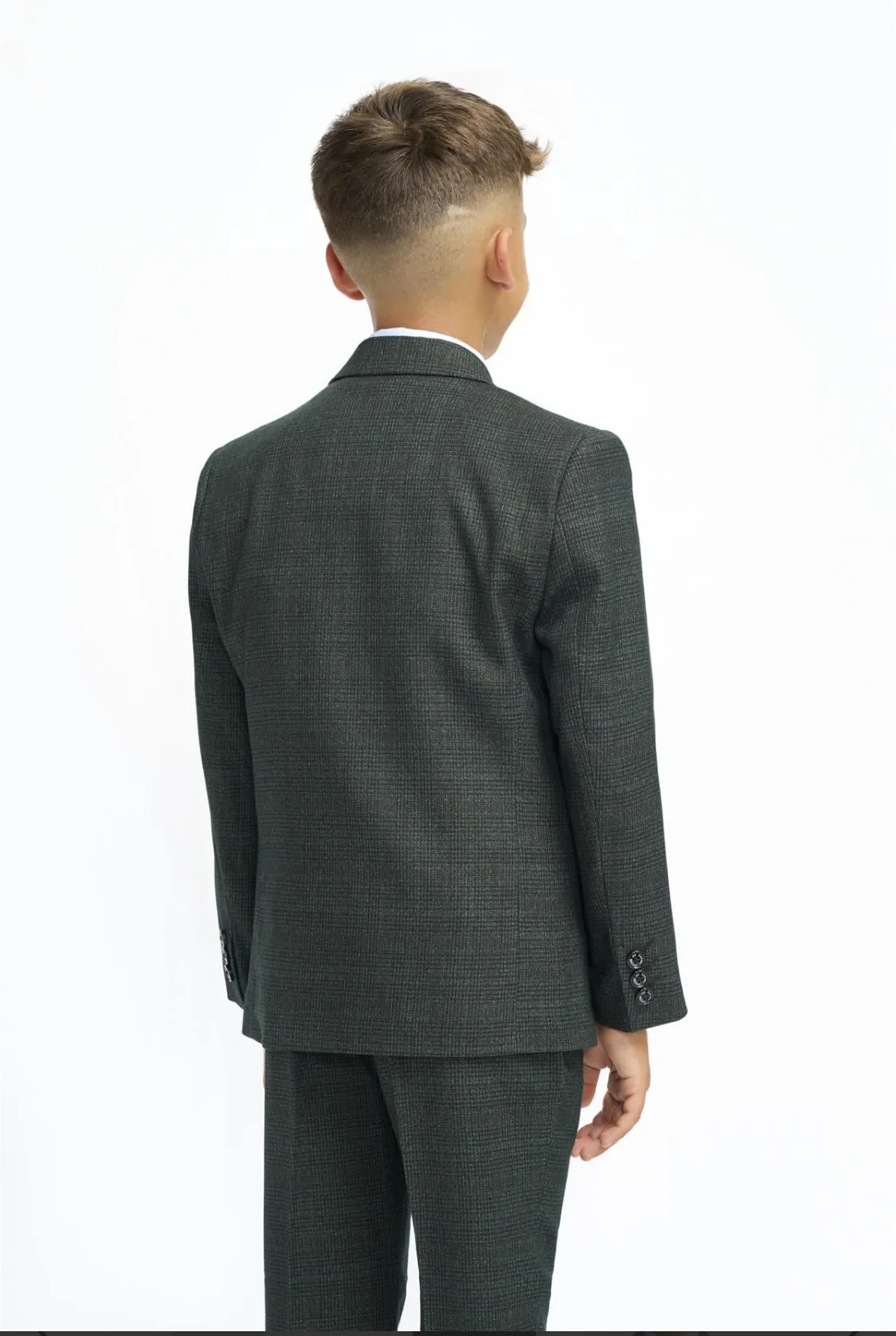 House of Cavani Boys Cardi Olive  Green 3pice Suit