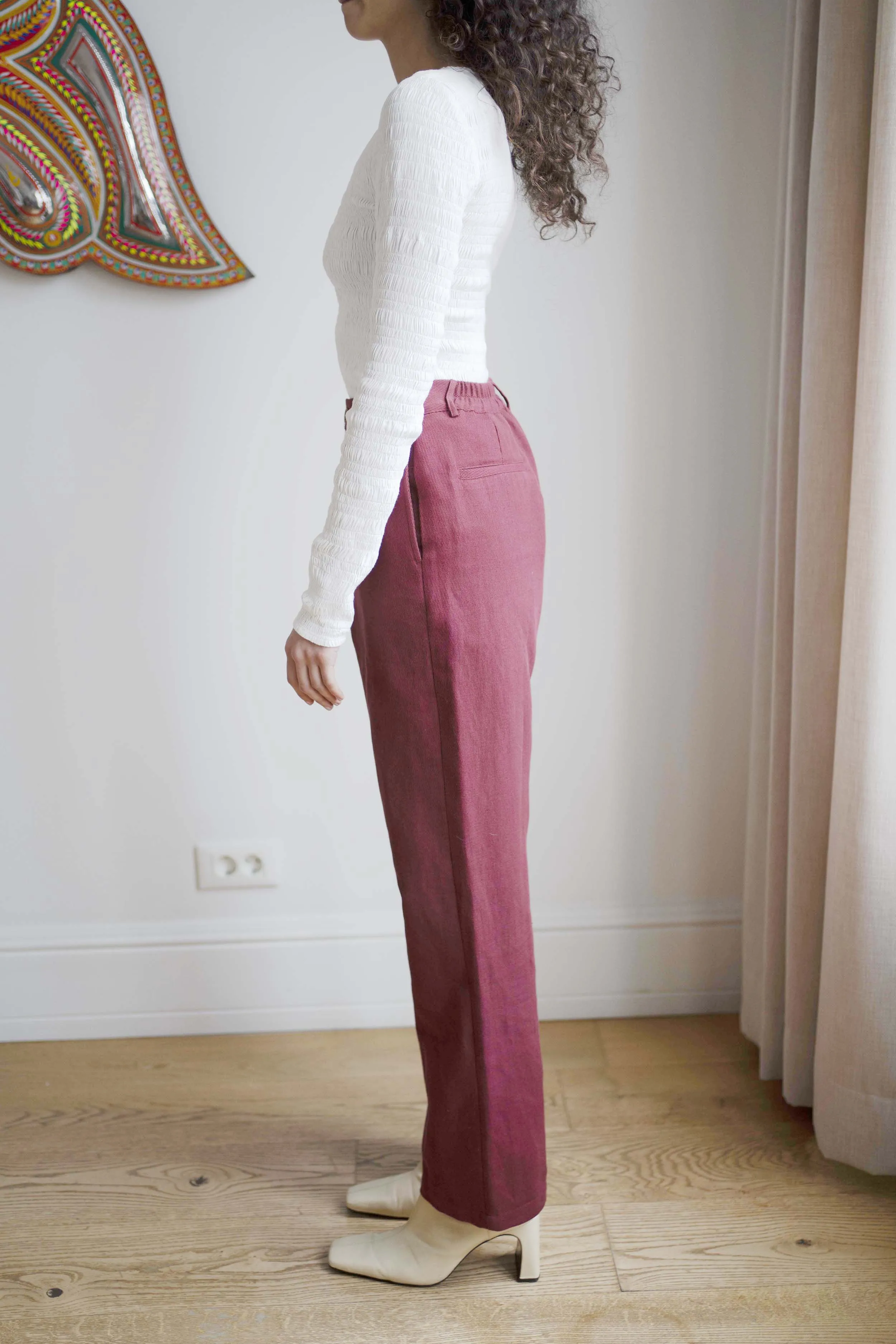 Idil Trousers - Burgundy