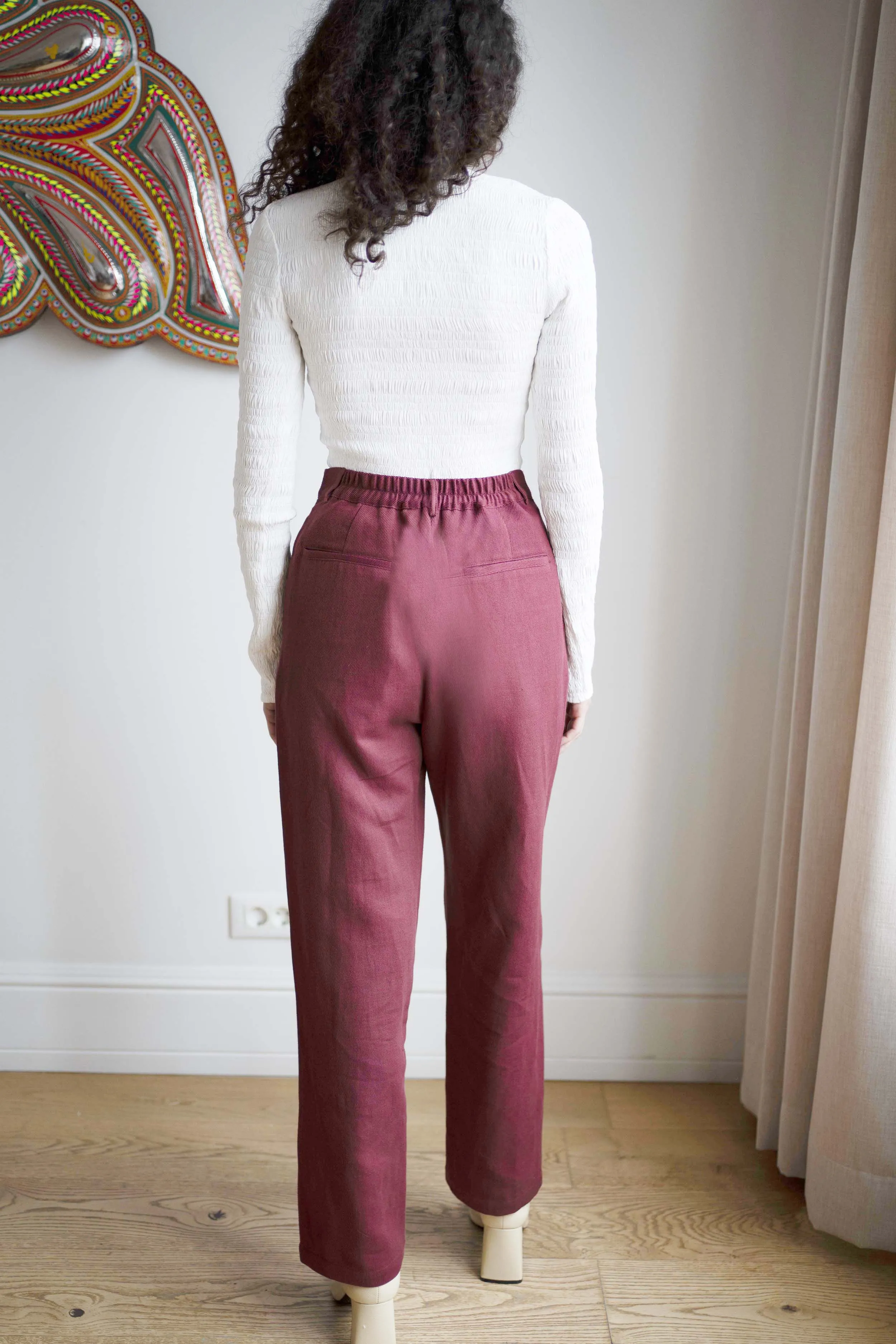 Idil Trousers - Burgundy