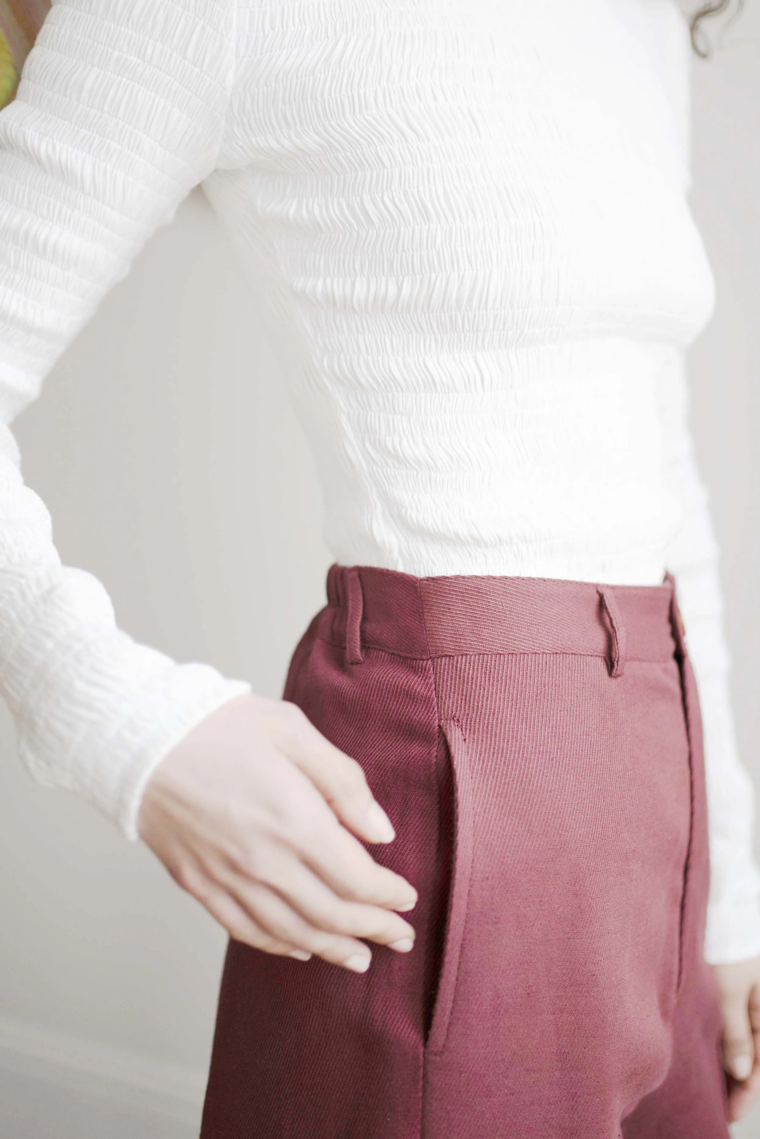 Idil Trousers - Burgundy