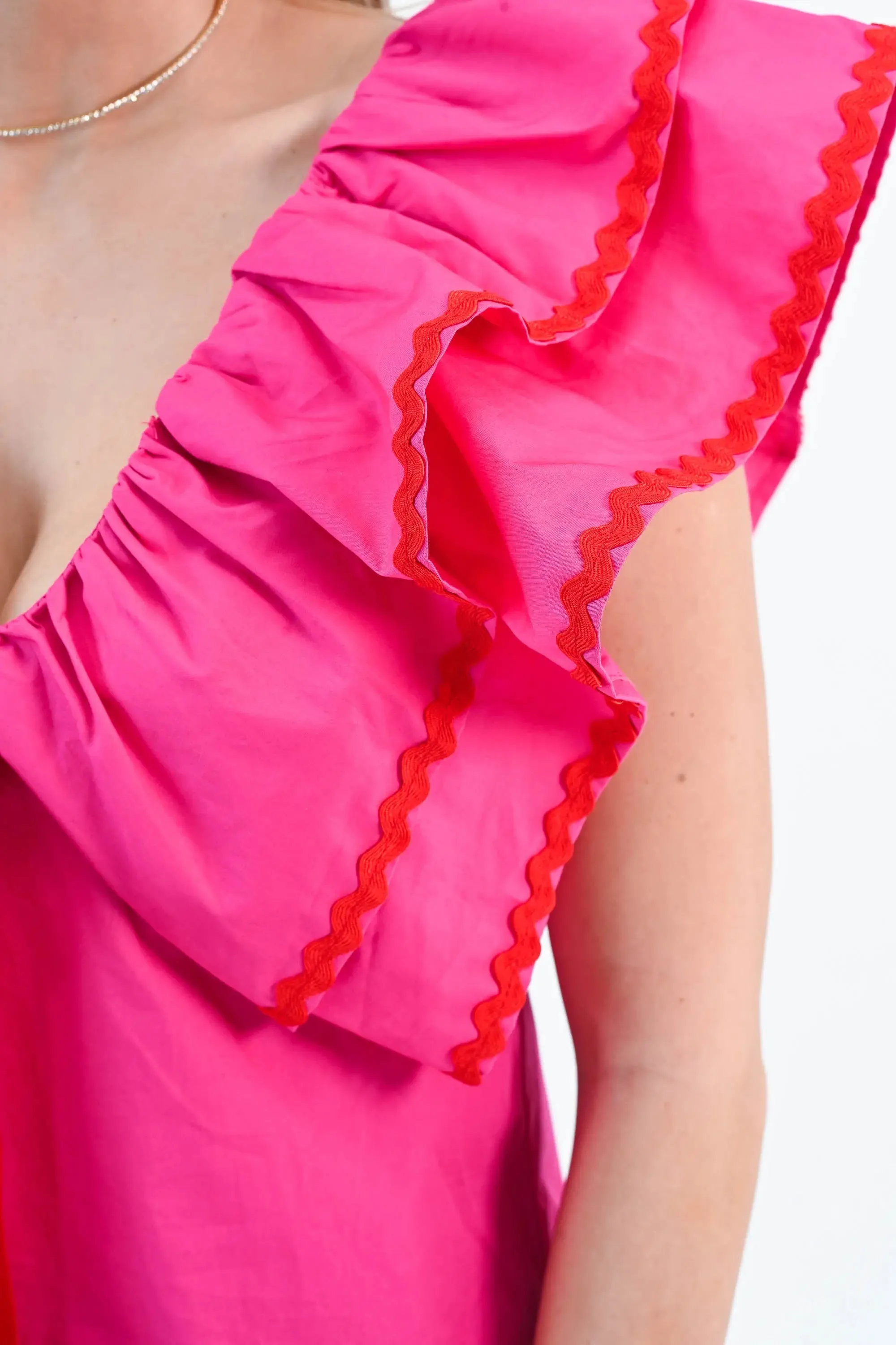 It Needs Passion Pink Ruffle Babydoll Top