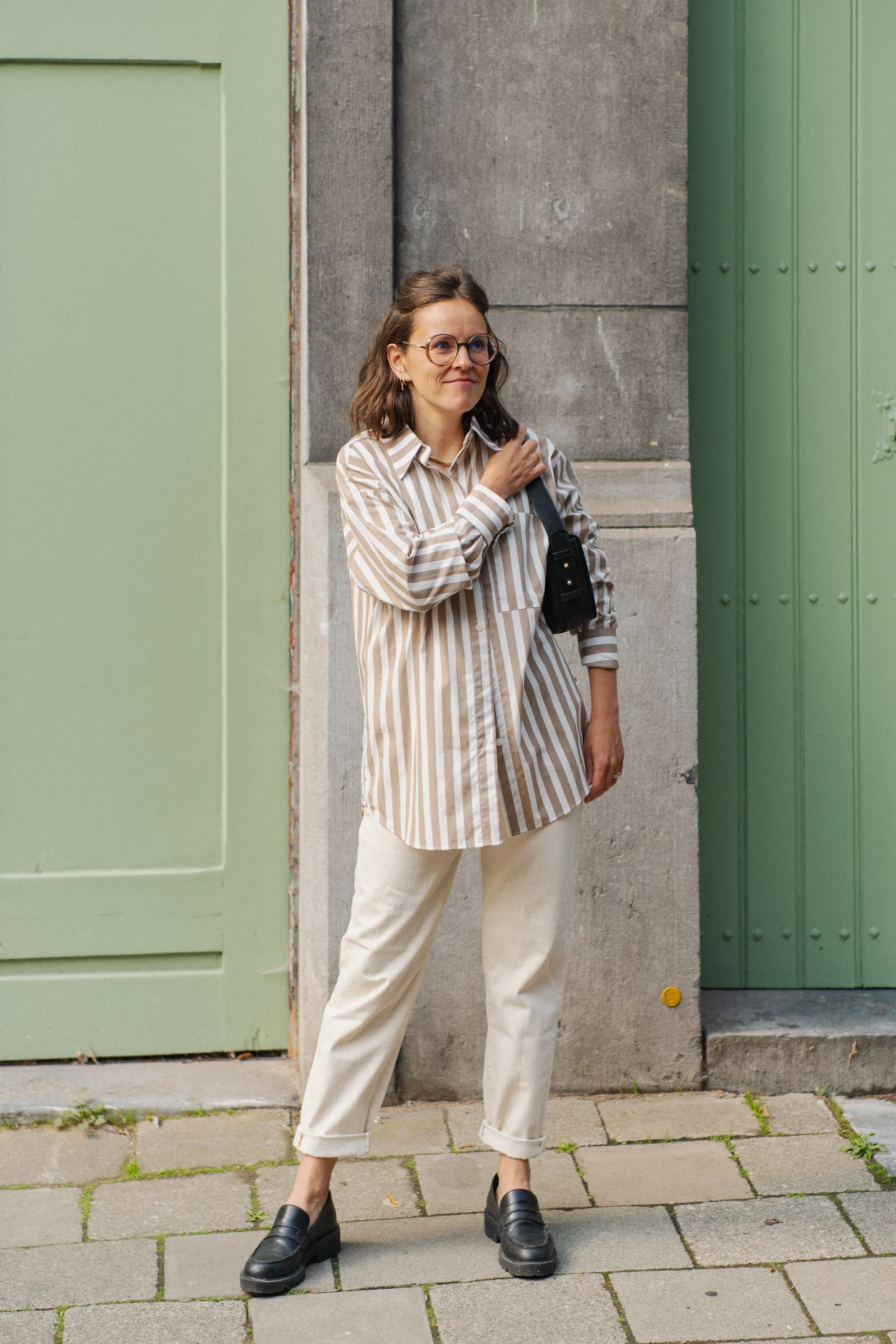 LAST ONES in XS - Jan 'n June Mamro Blouse - Camel Striped