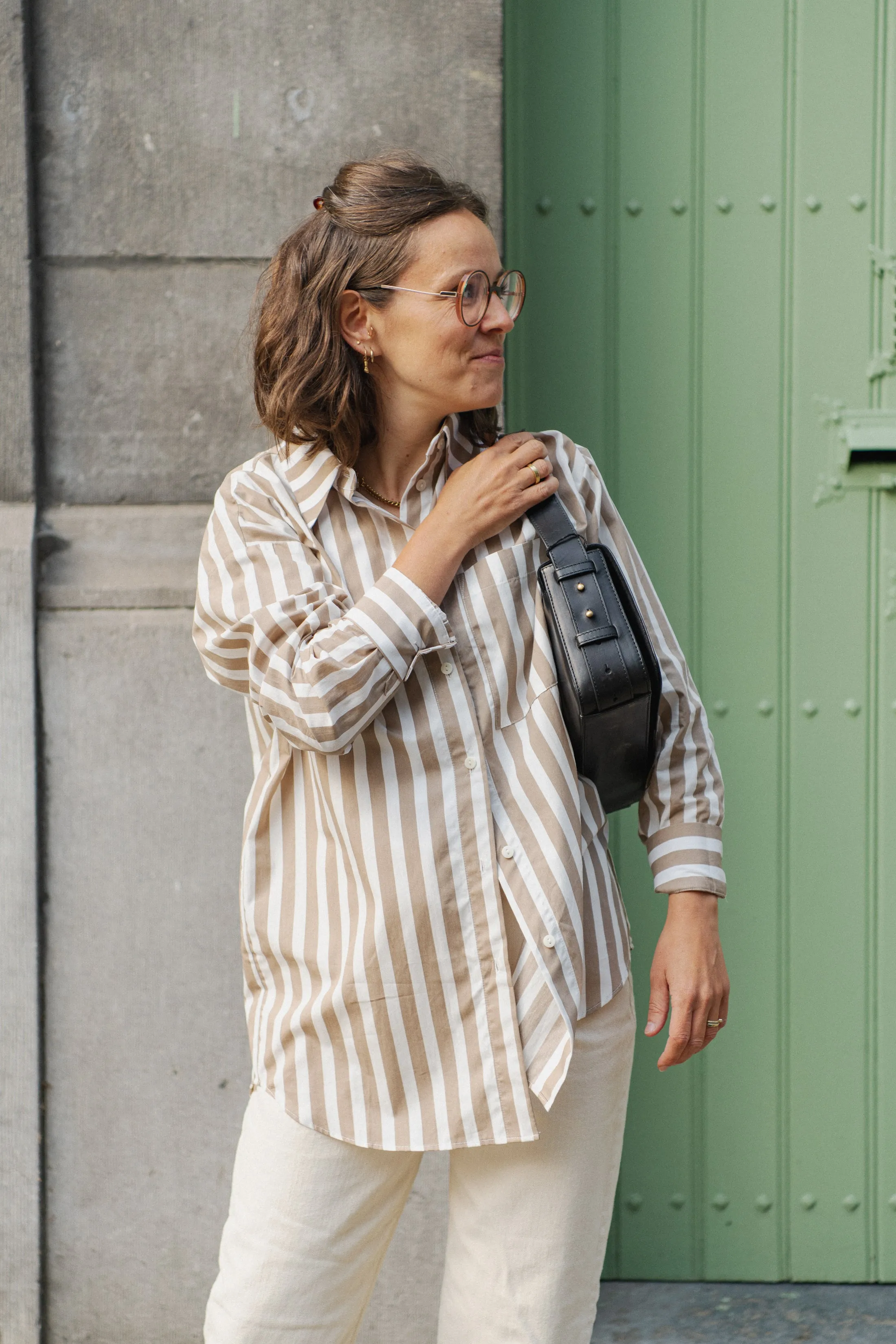 LAST ONES in XS - Jan 'n June Mamro Blouse - Camel Striped