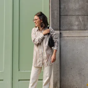 LAST ONES in XS - Jan 'n June Mamro Blouse - Camel Striped