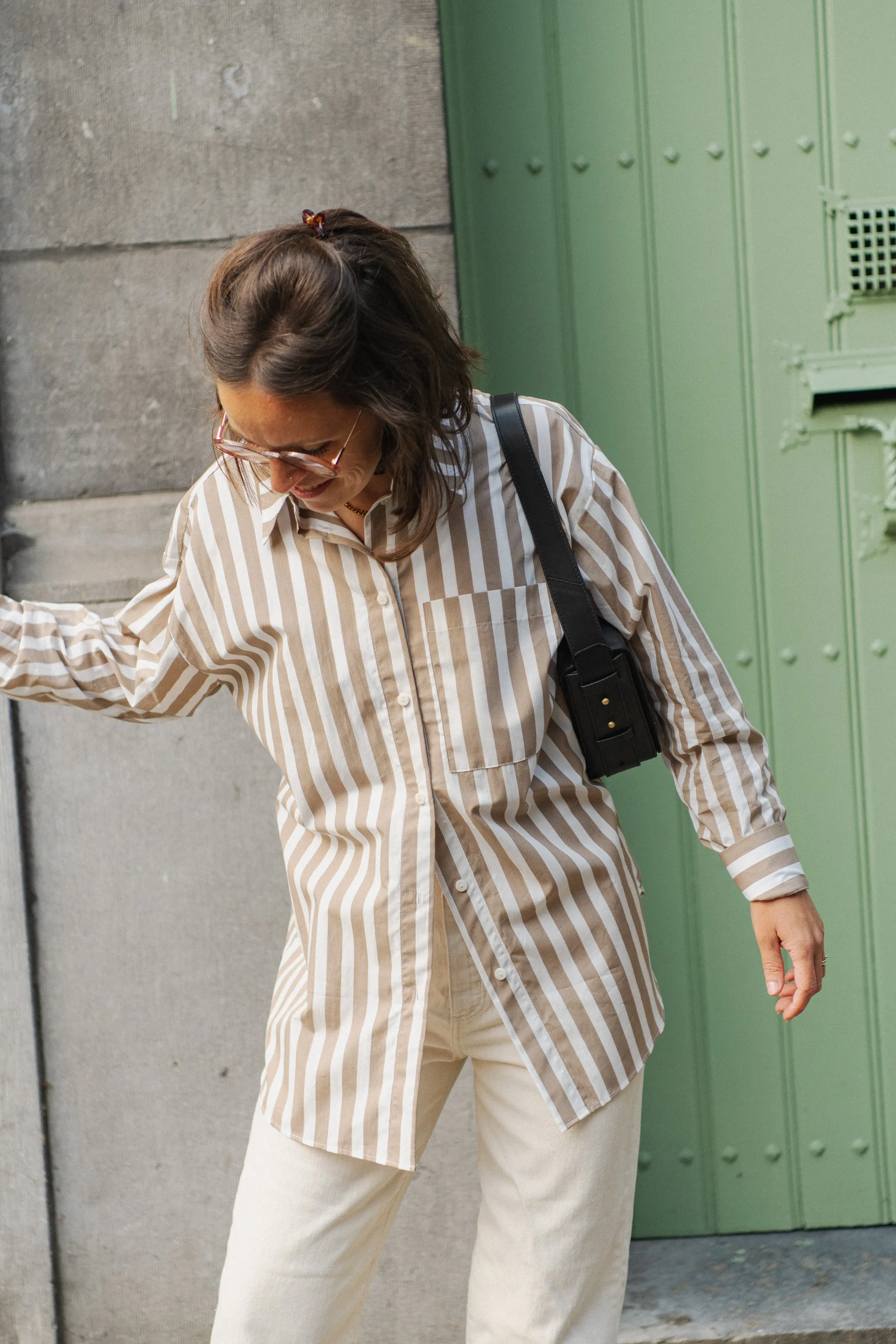 LAST ONES in XS - Jan 'n June Mamro Blouse - Camel Striped