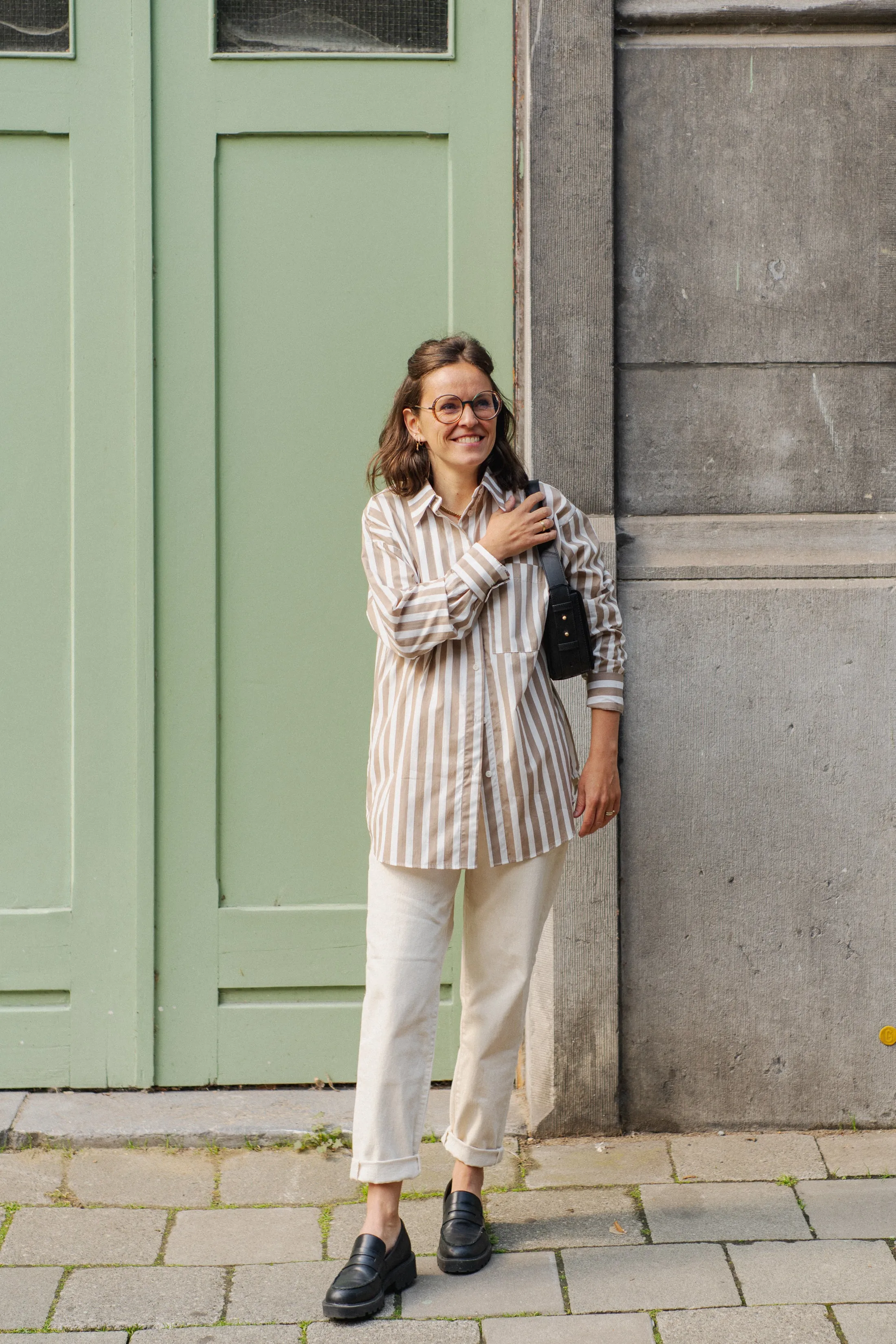 LAST ONES in XS - Jan 'n June Mamro Blouse - Camel Striped