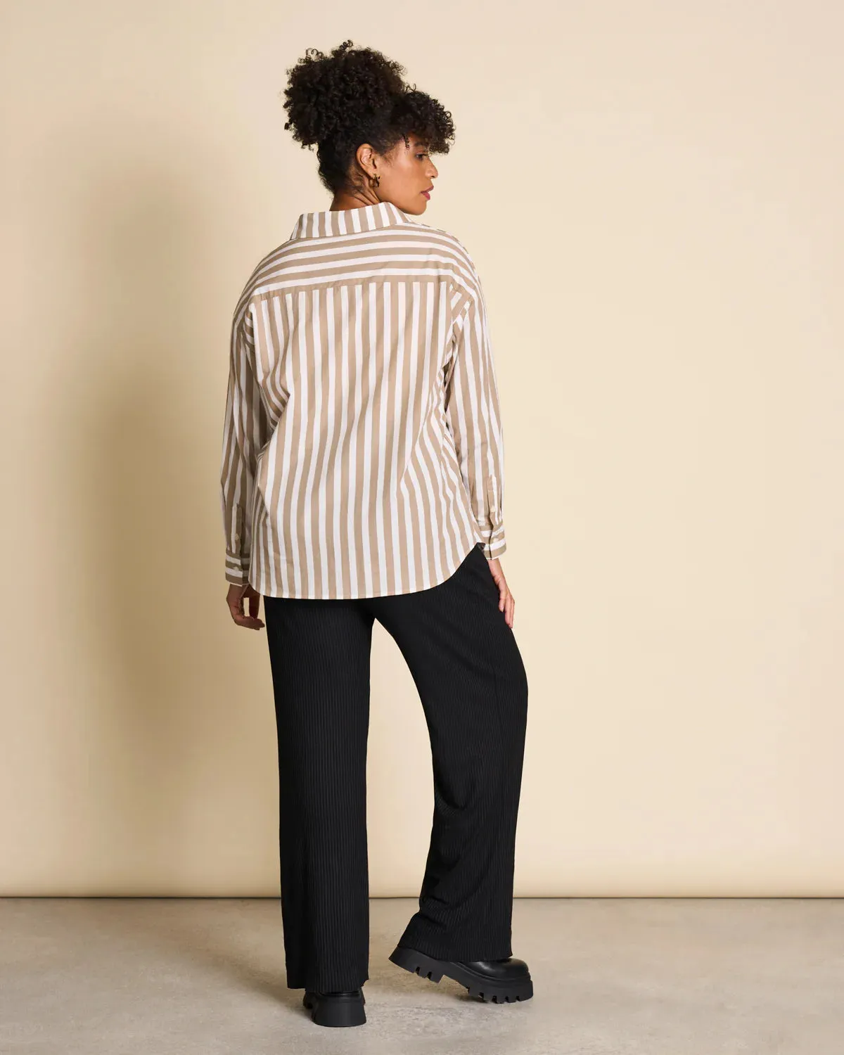 LAST ONES in XS - Jan 'n June Mamro Blouse - Camel Striped