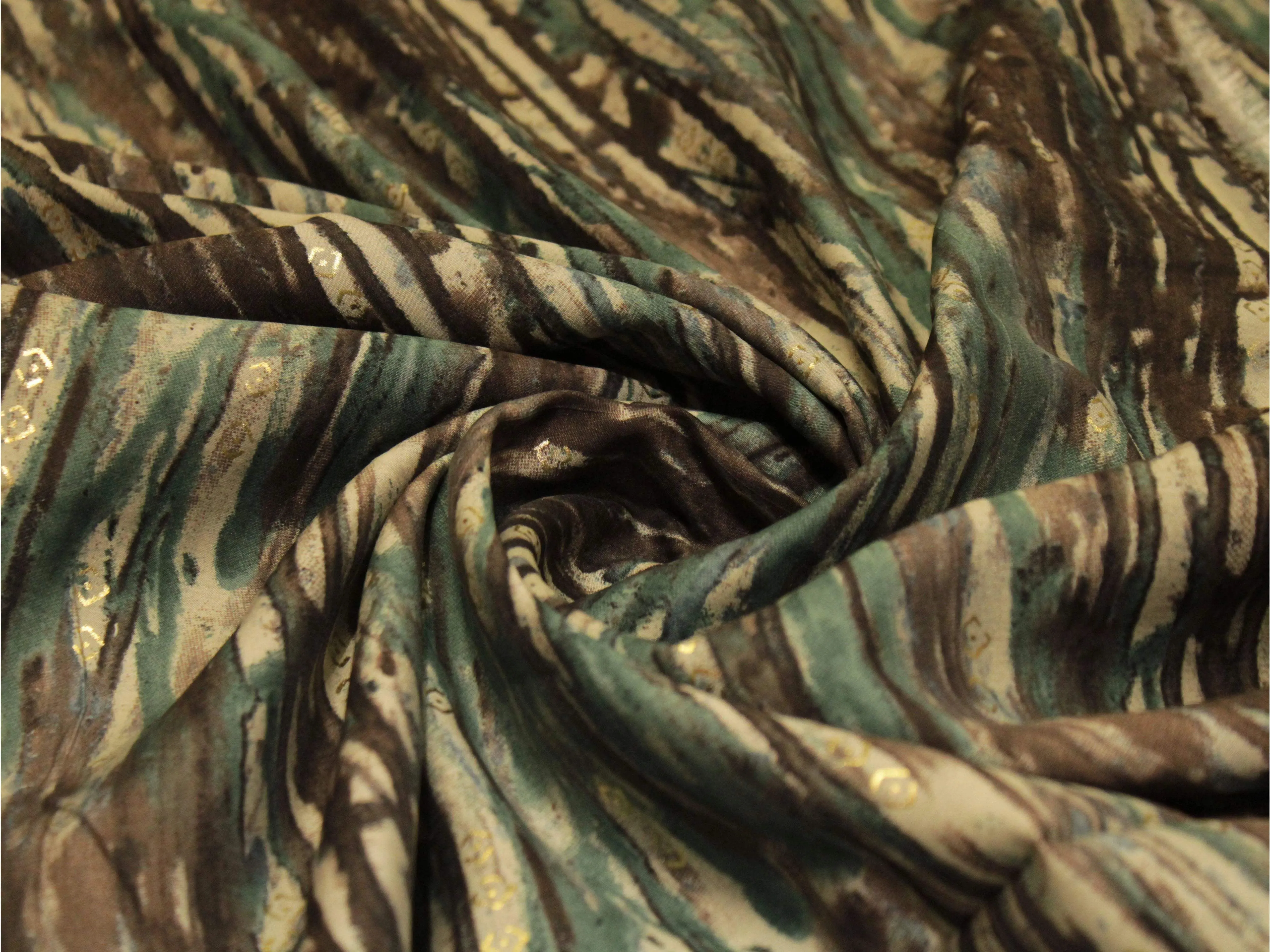 Loud : Digital Print Muslin Silk Fabric
