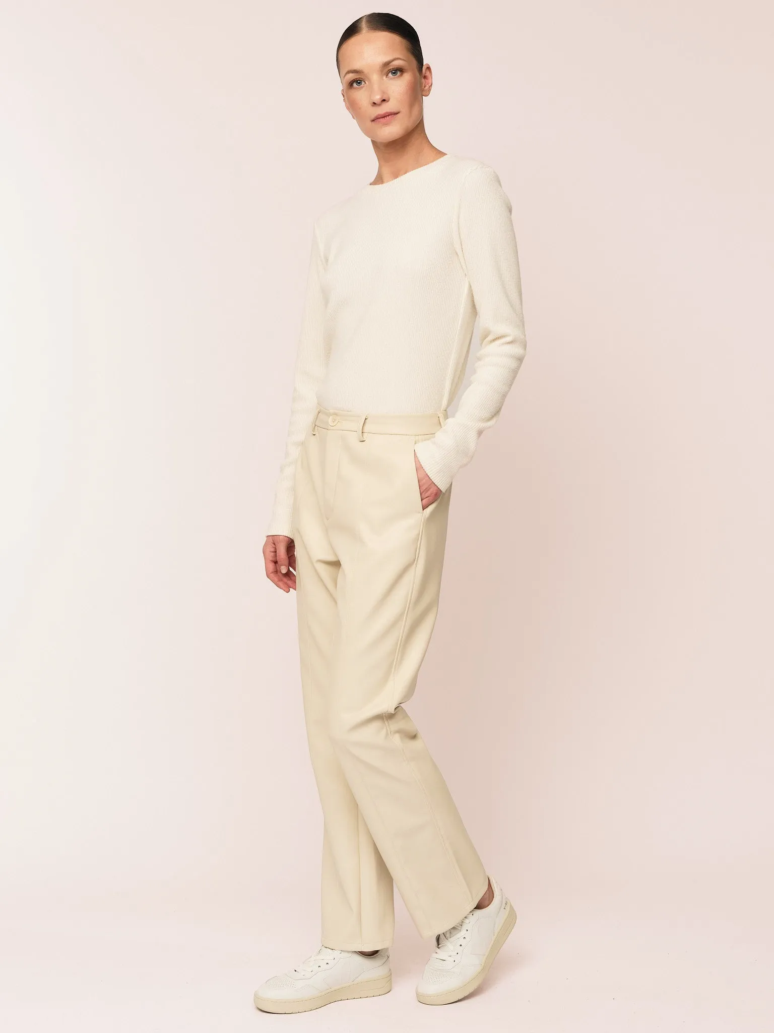 Lumi Cropped Trouser - Ecru