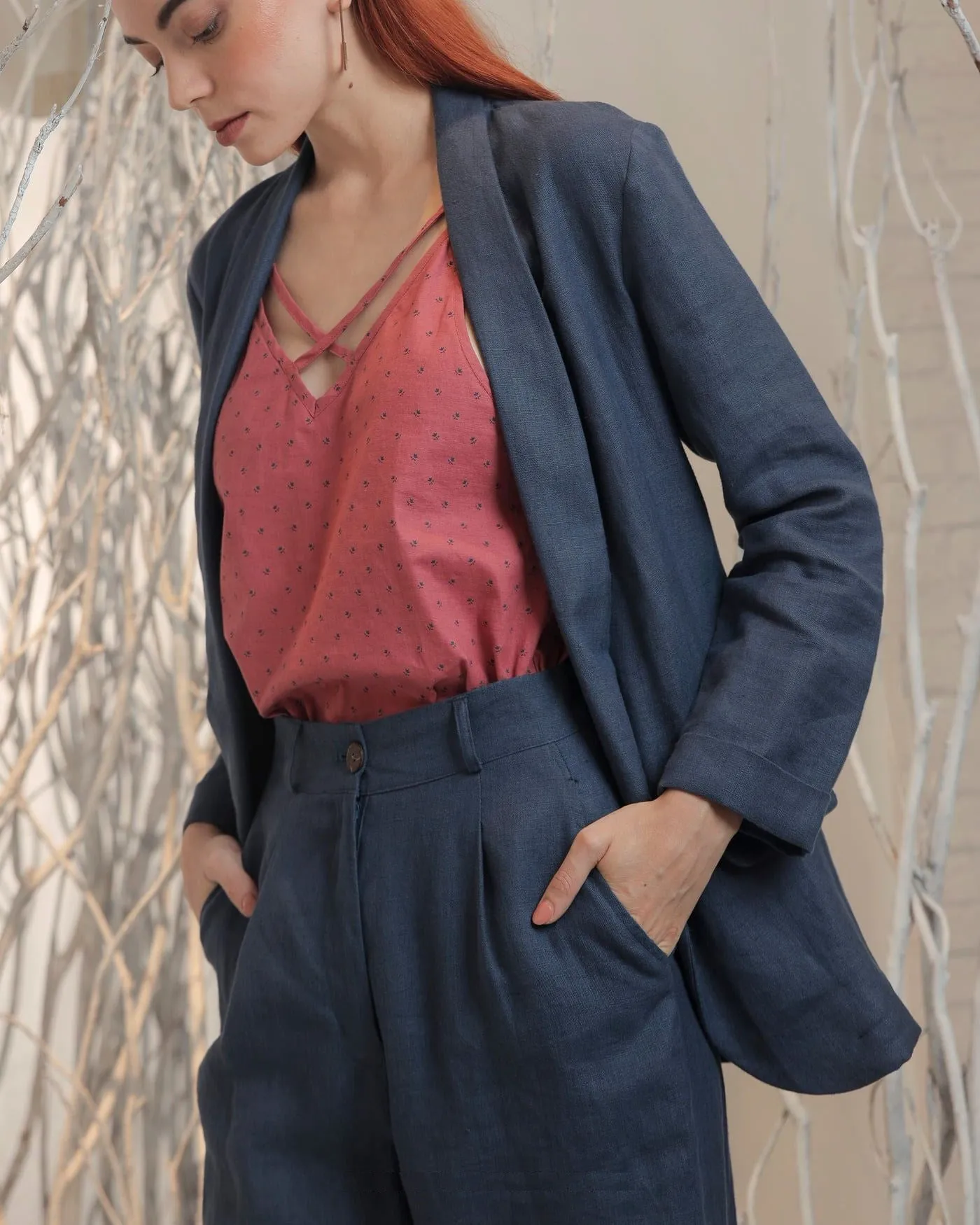 Lyla Straight-leg Tailored Linen Trousers - High-rise Linen Pants
