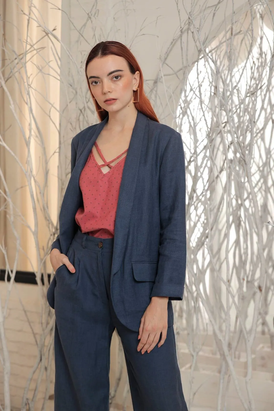 Lyla Straight-leg Tailored Linen Trousers - High-rise Linen Pants