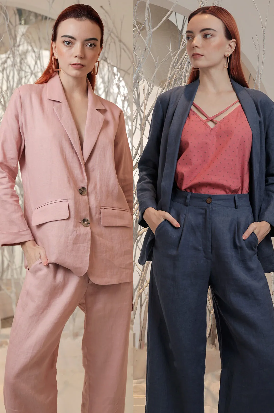 Lyla Straight-leg Tailored Linen Trousers - High-rise Linen Pants