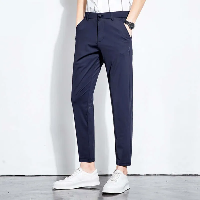 Men's Formal Long Trousers: Classic Fit Work Pants