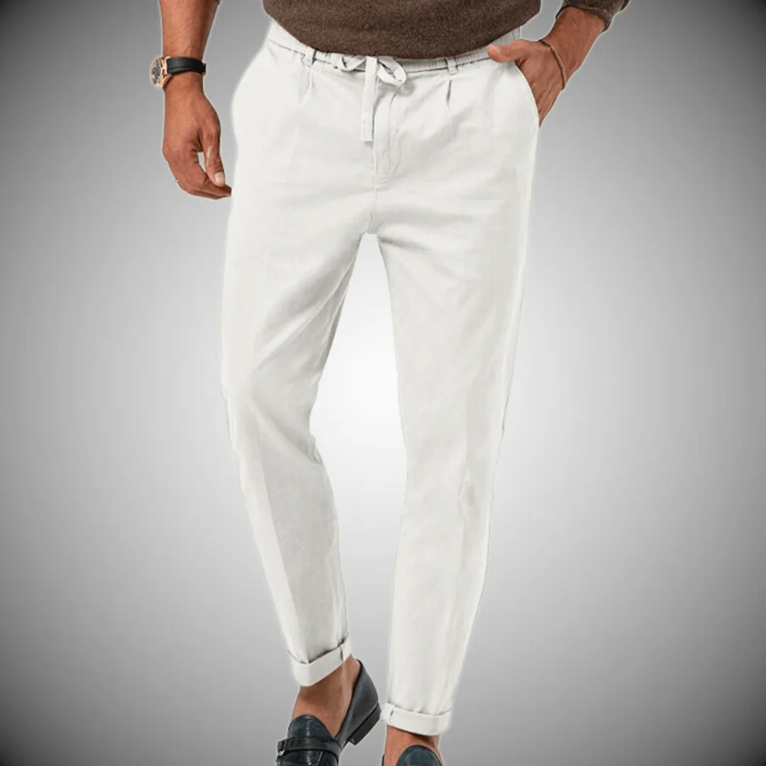 Men's High-Waisted Formal Trousers