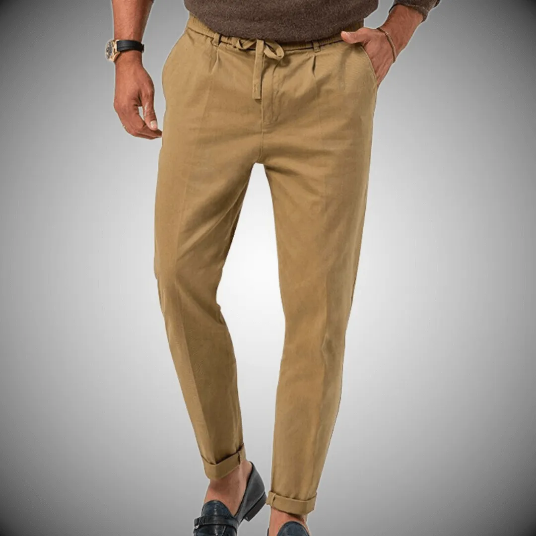 Men's High-Waisted Formal Trousers