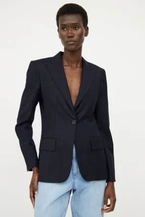Navy Pinstripe Blazer