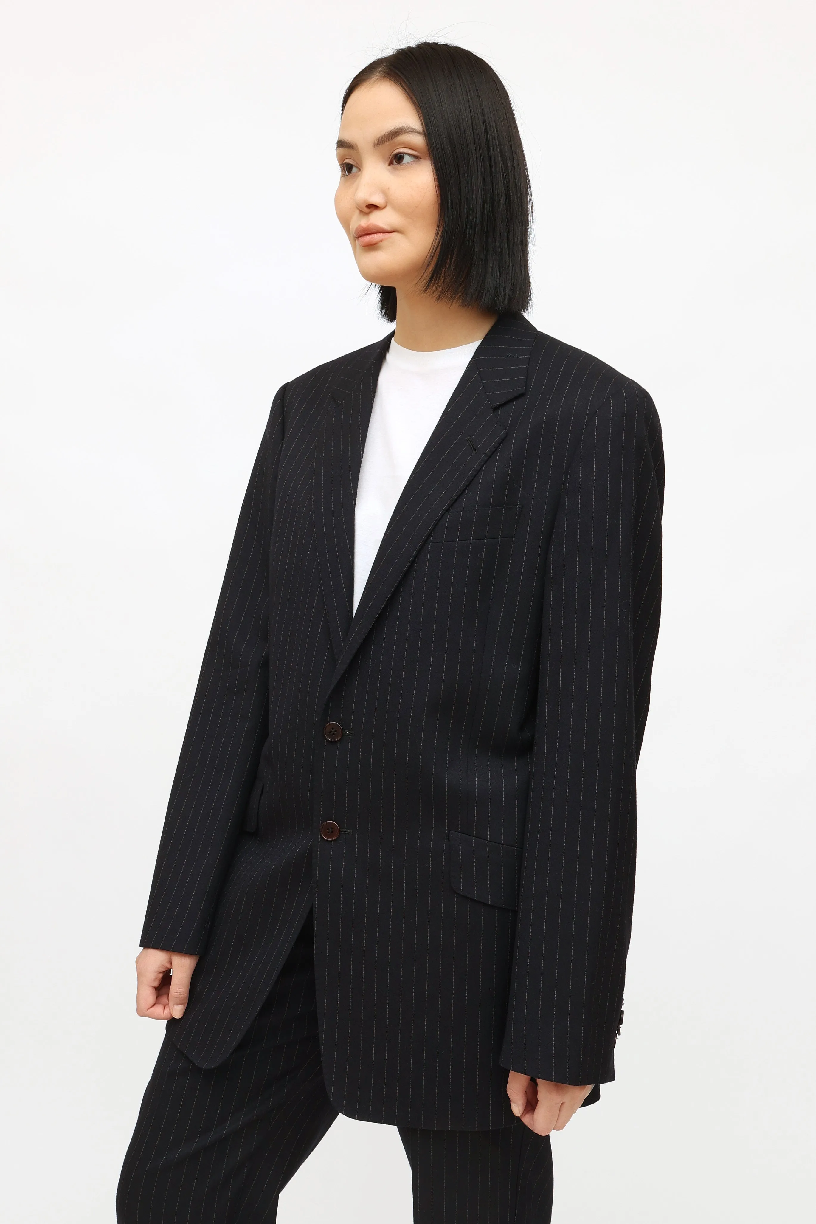 Navy The Westbourne Pinstripe Blazer