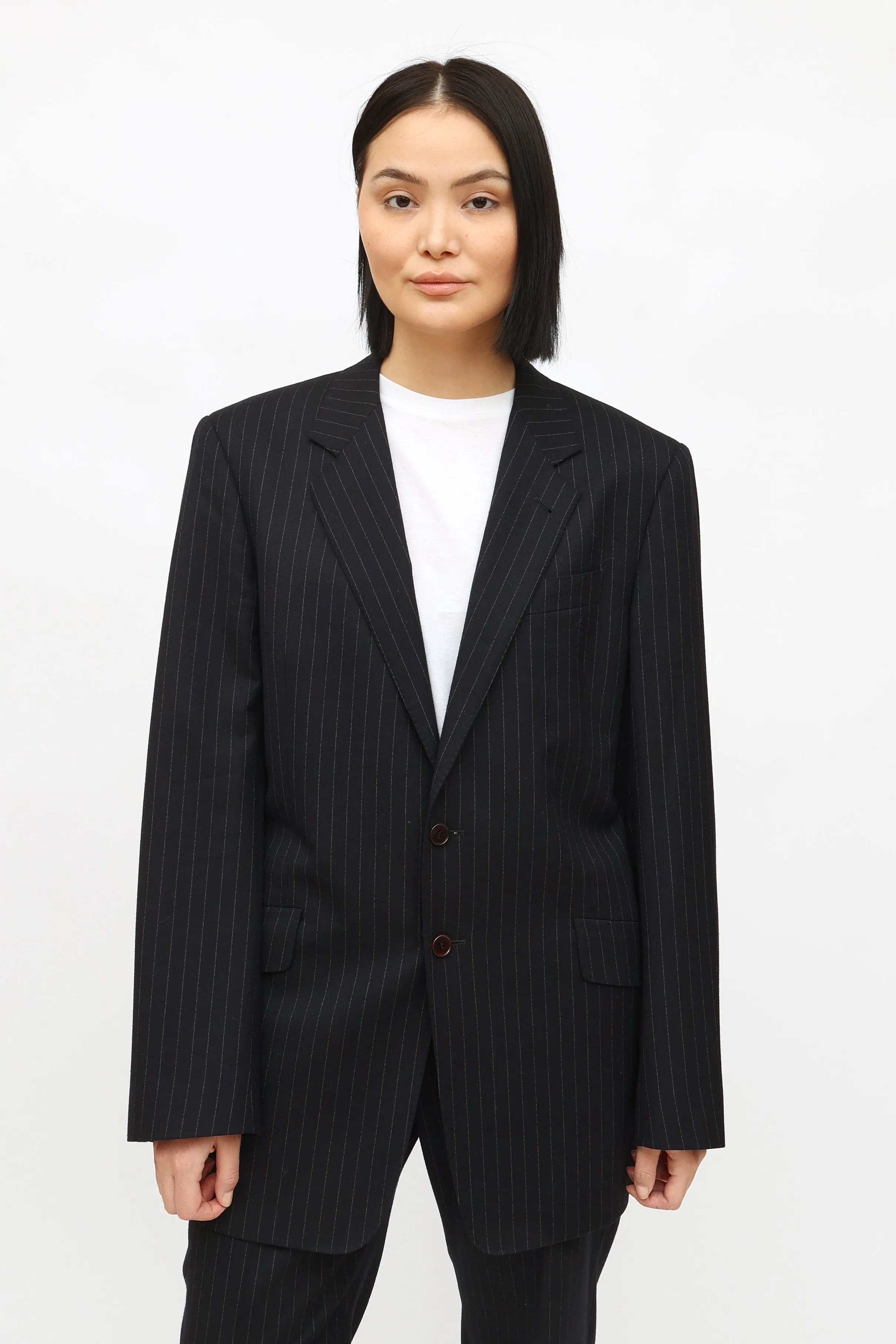 Navy The Westbourne Pinstripe Blazer