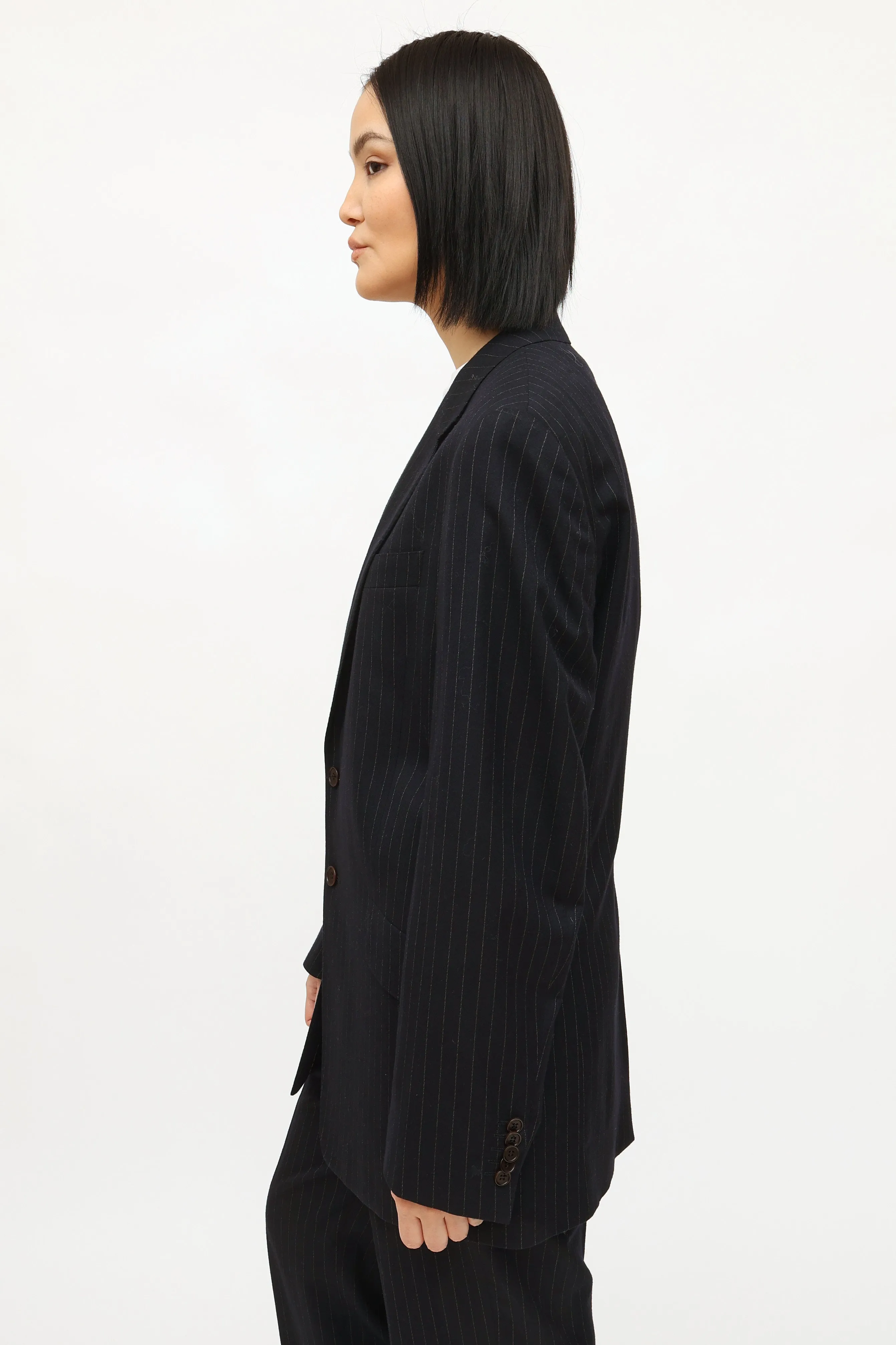 Navy The Westbourne Pinstripe Blazer