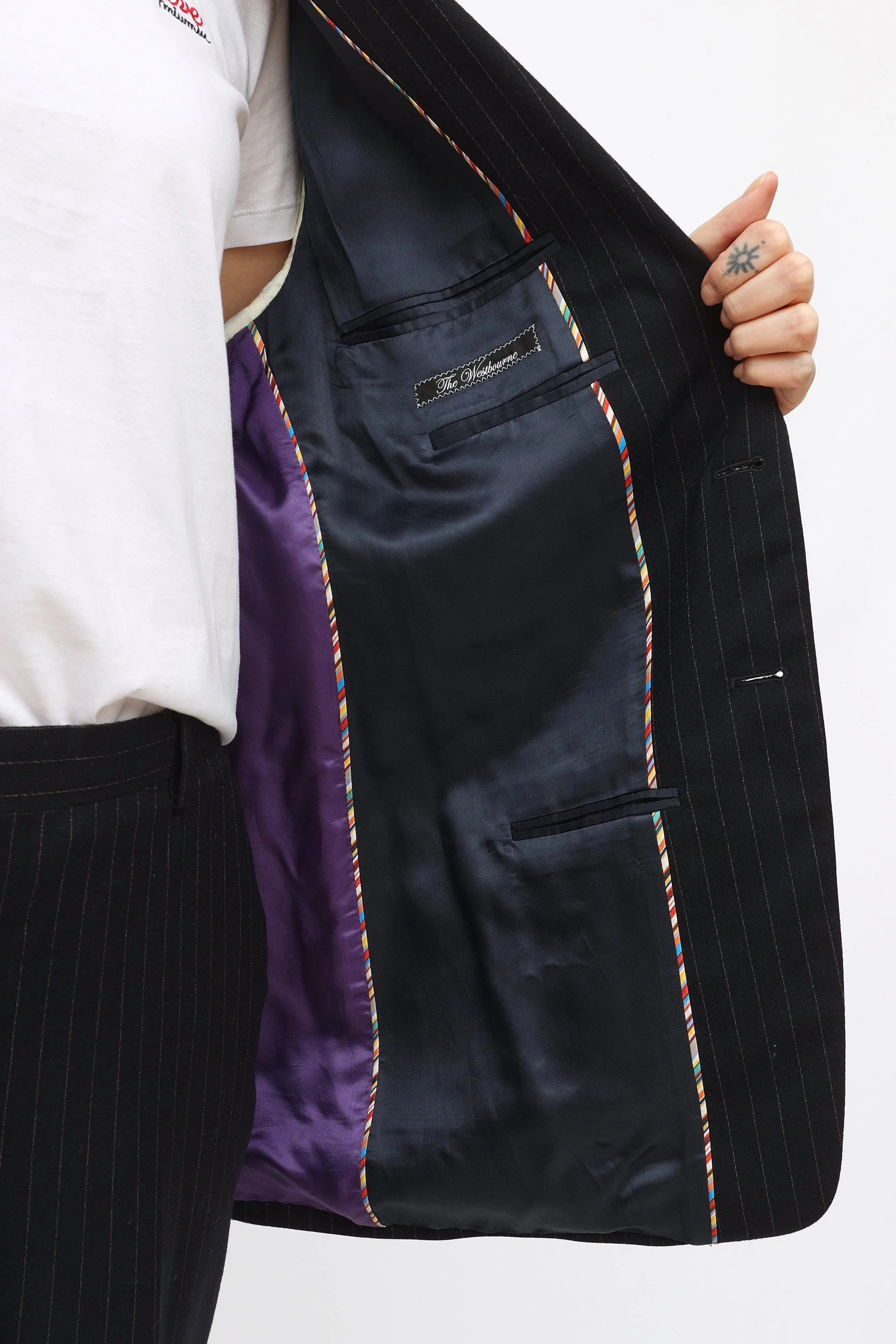 Navy The Westbourne Pinstripe Blazer