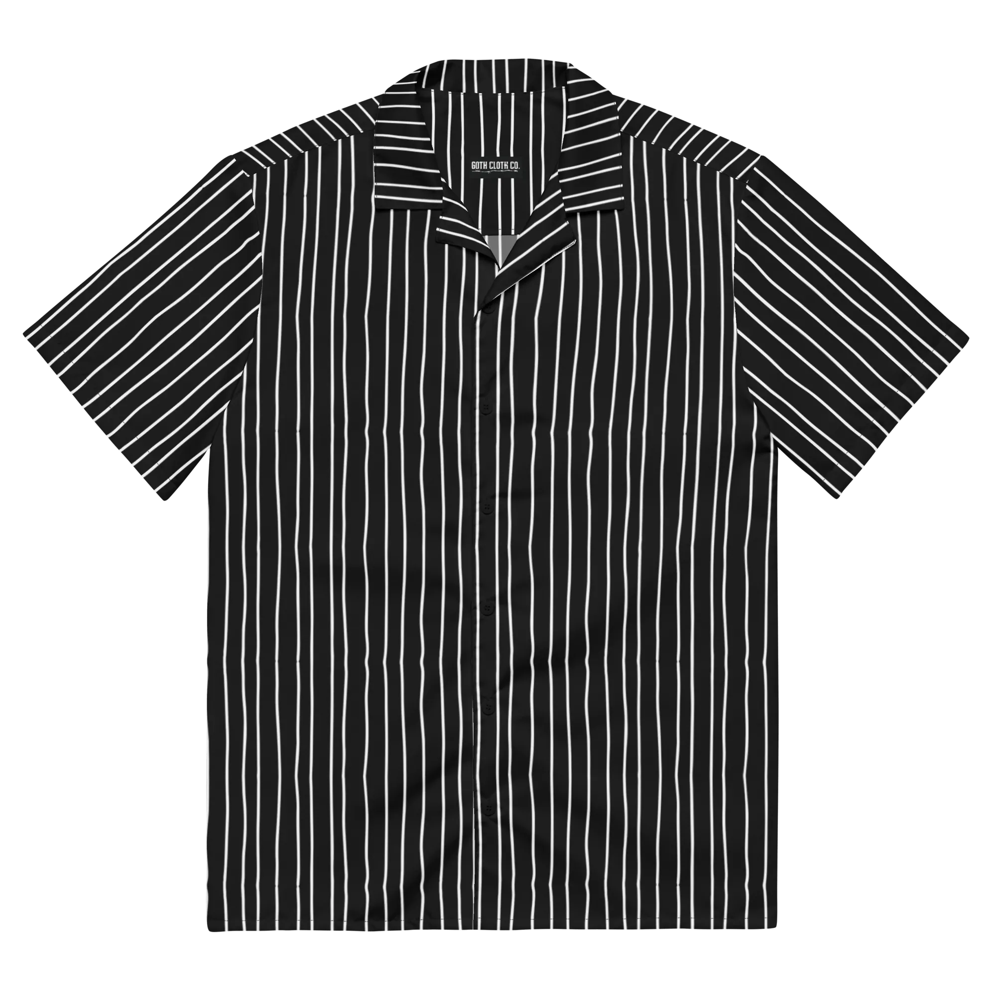 Pumpkin King Pinstripes Button-Up Shirt