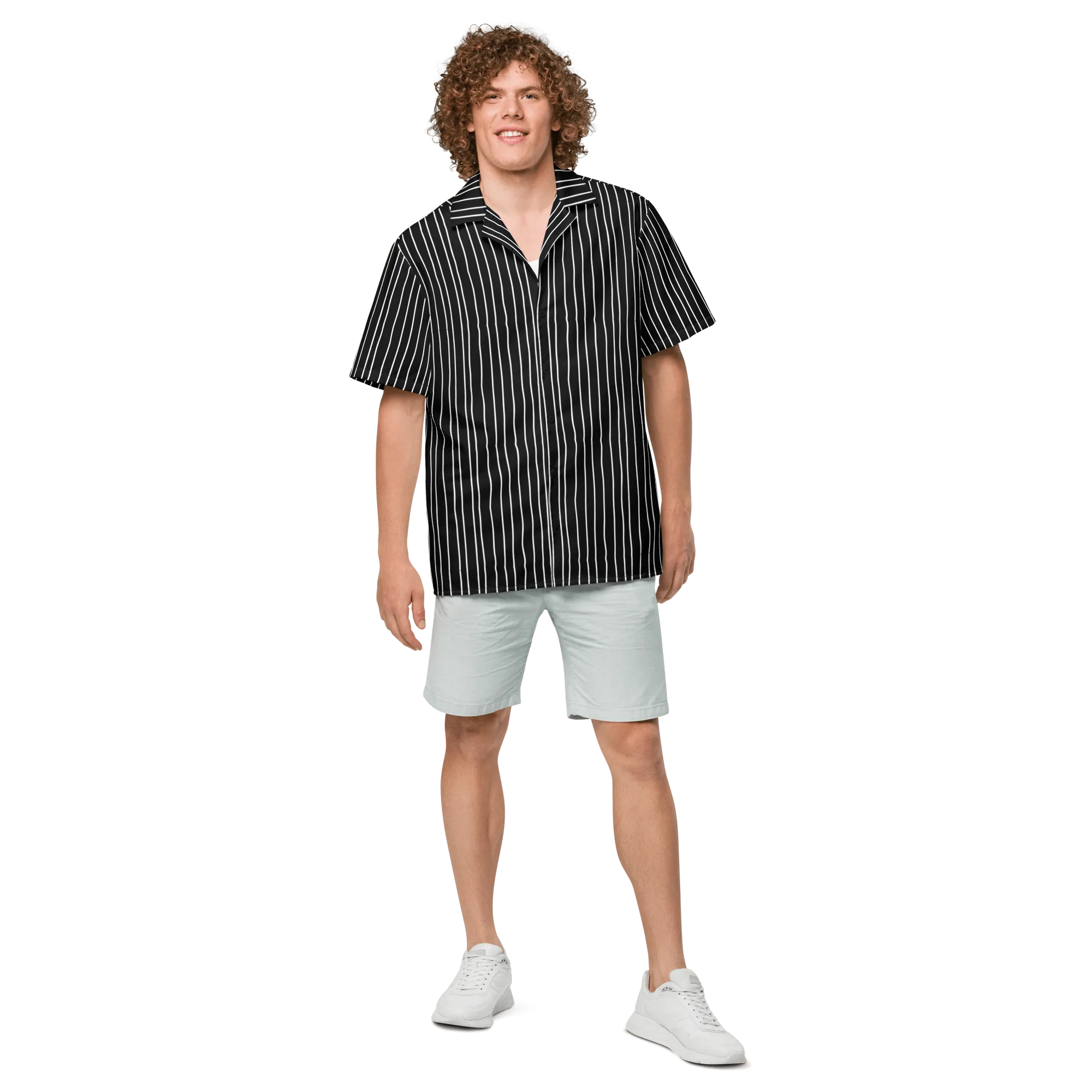 Pumpkin King Pinstripes Button-Up Shirt