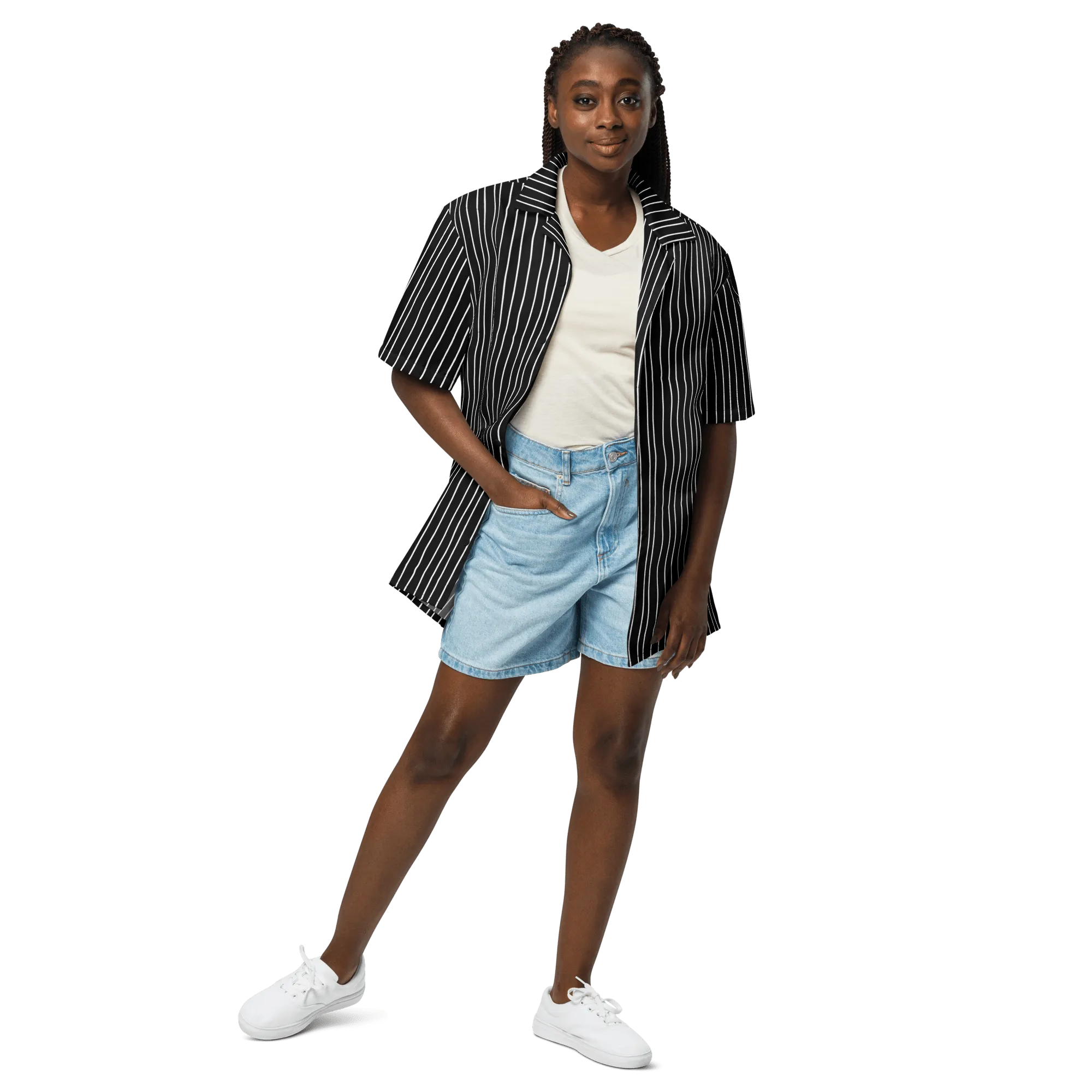 Pumpkin King Pinstripes Button-Up Shirt