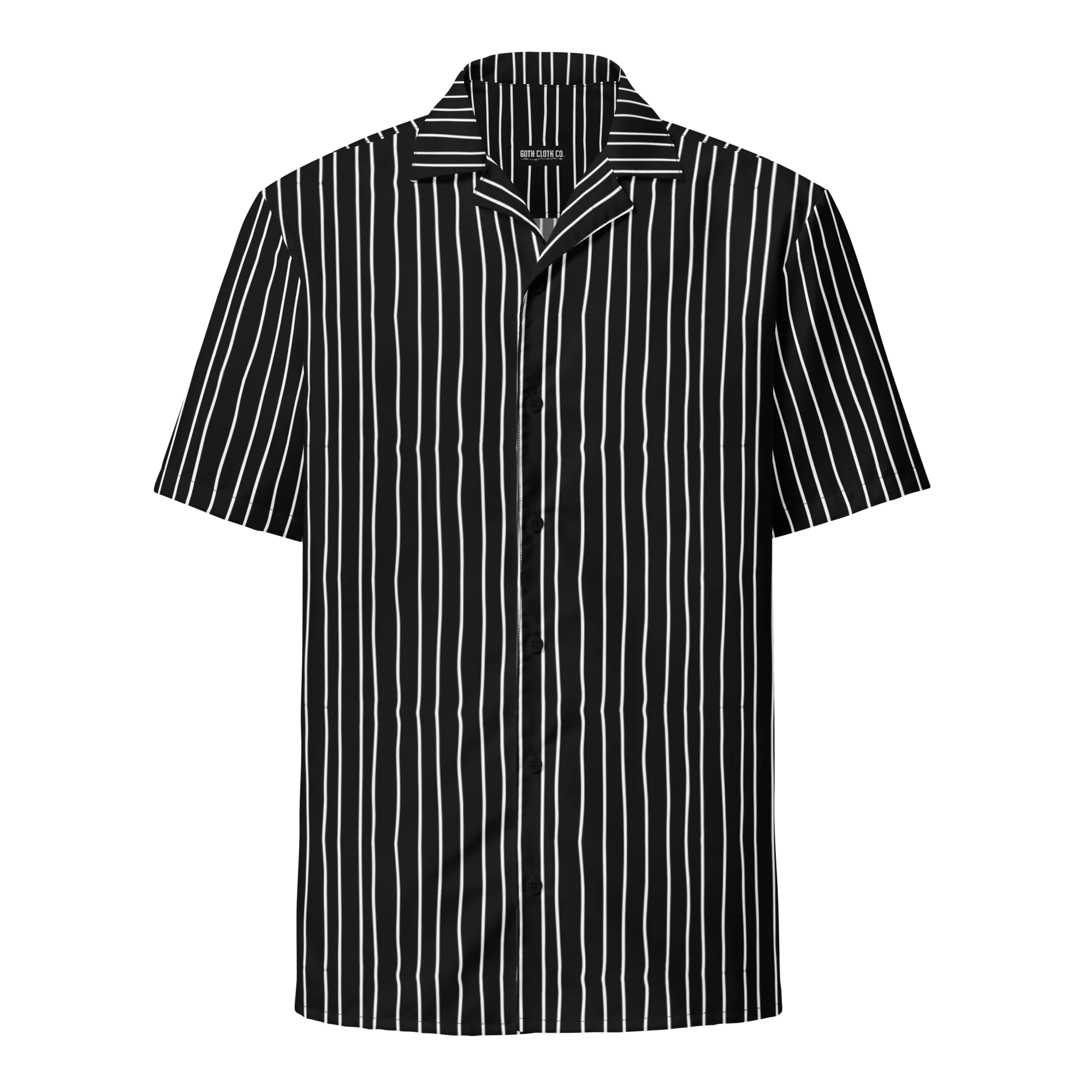 Pumpkin King Pinstripes Button-Up Shirt