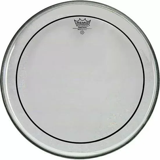 Remo Bass, Pinstripe, Clear, 24" Diameter