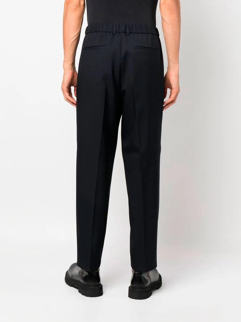 Straight-leg tailored trousers