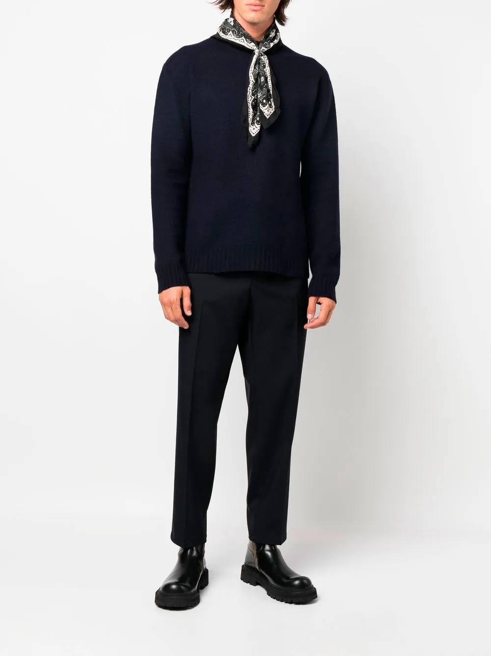 Straight-leg tailored trousers