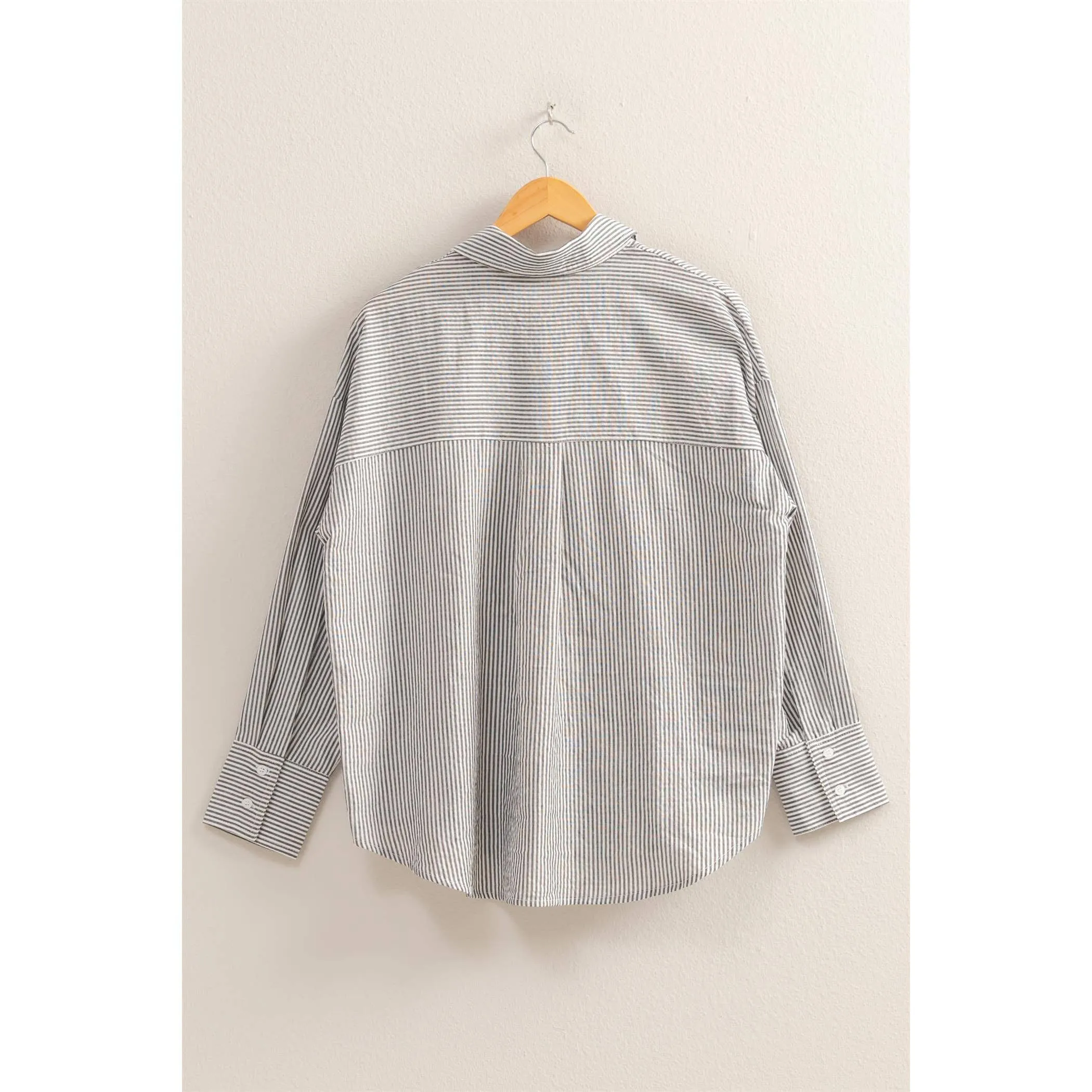 Striped Button-Down Shirt